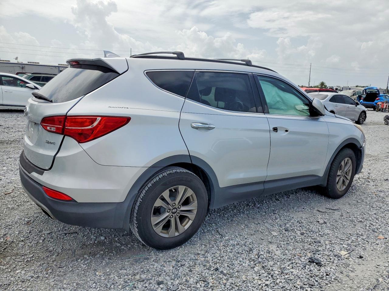 2015 Hyundai Santa Fe Sport 2.4l Silver vin: 5XYZU3LB1FG252644