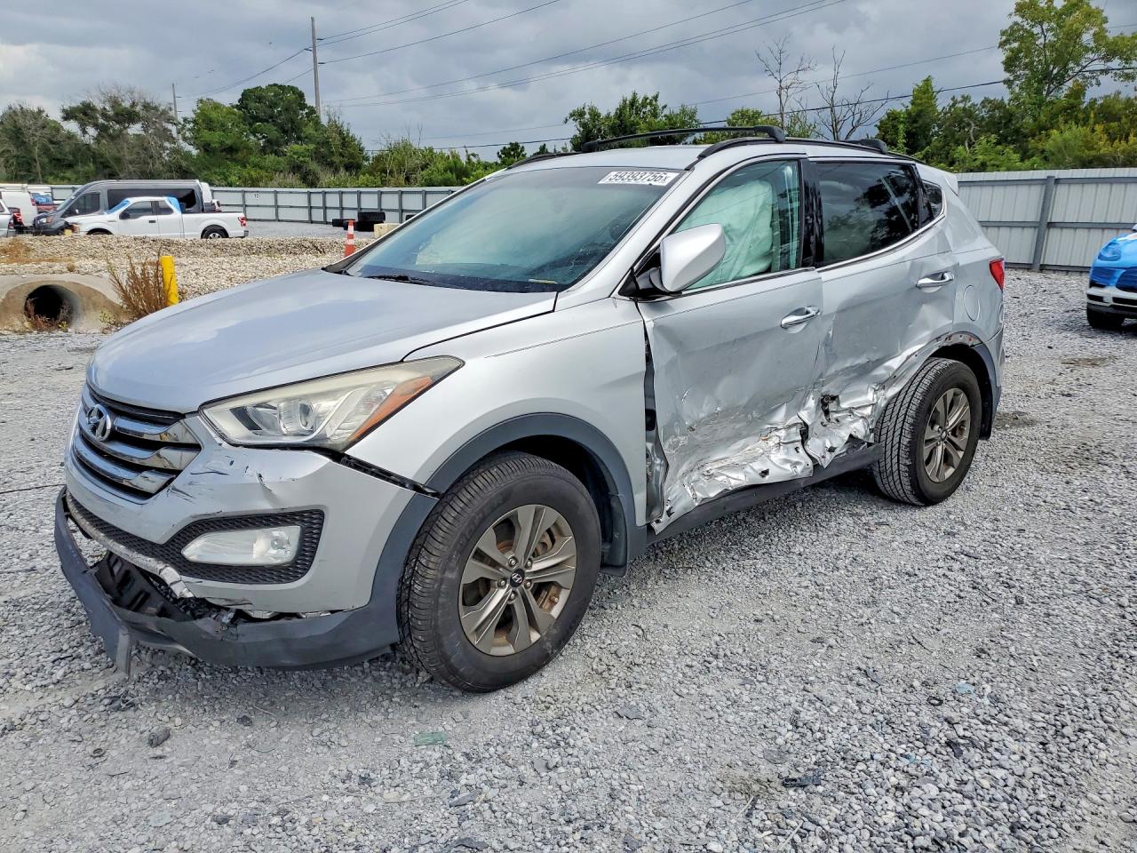 2015 Hyundai Santa Fe Sport 2.4l Silver vin: 5XYZU3LB1FG252644