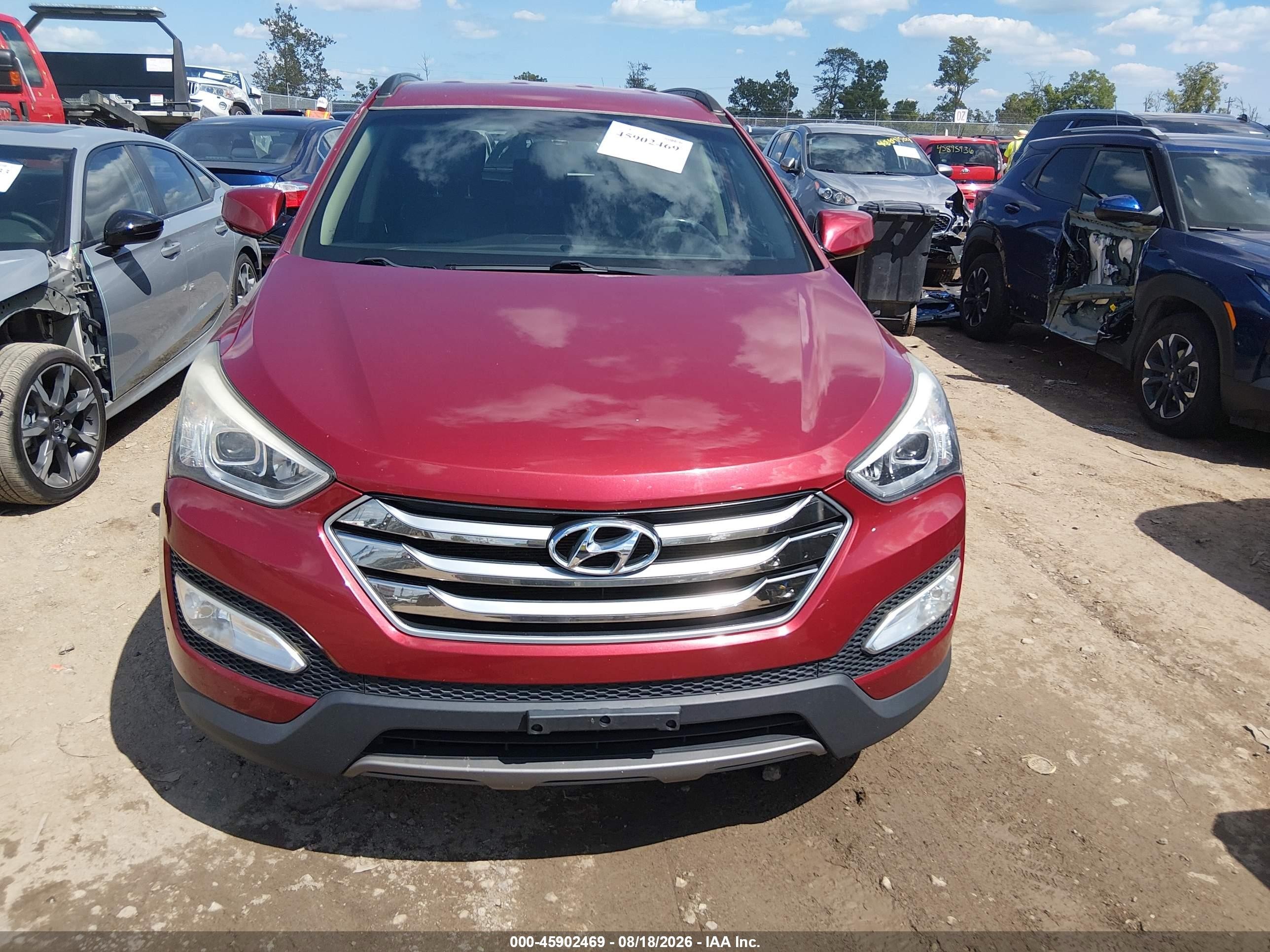 2015 Hyundai Santa Fe Sport 2.4l Red vin: 5XYZU3LB1FG263353