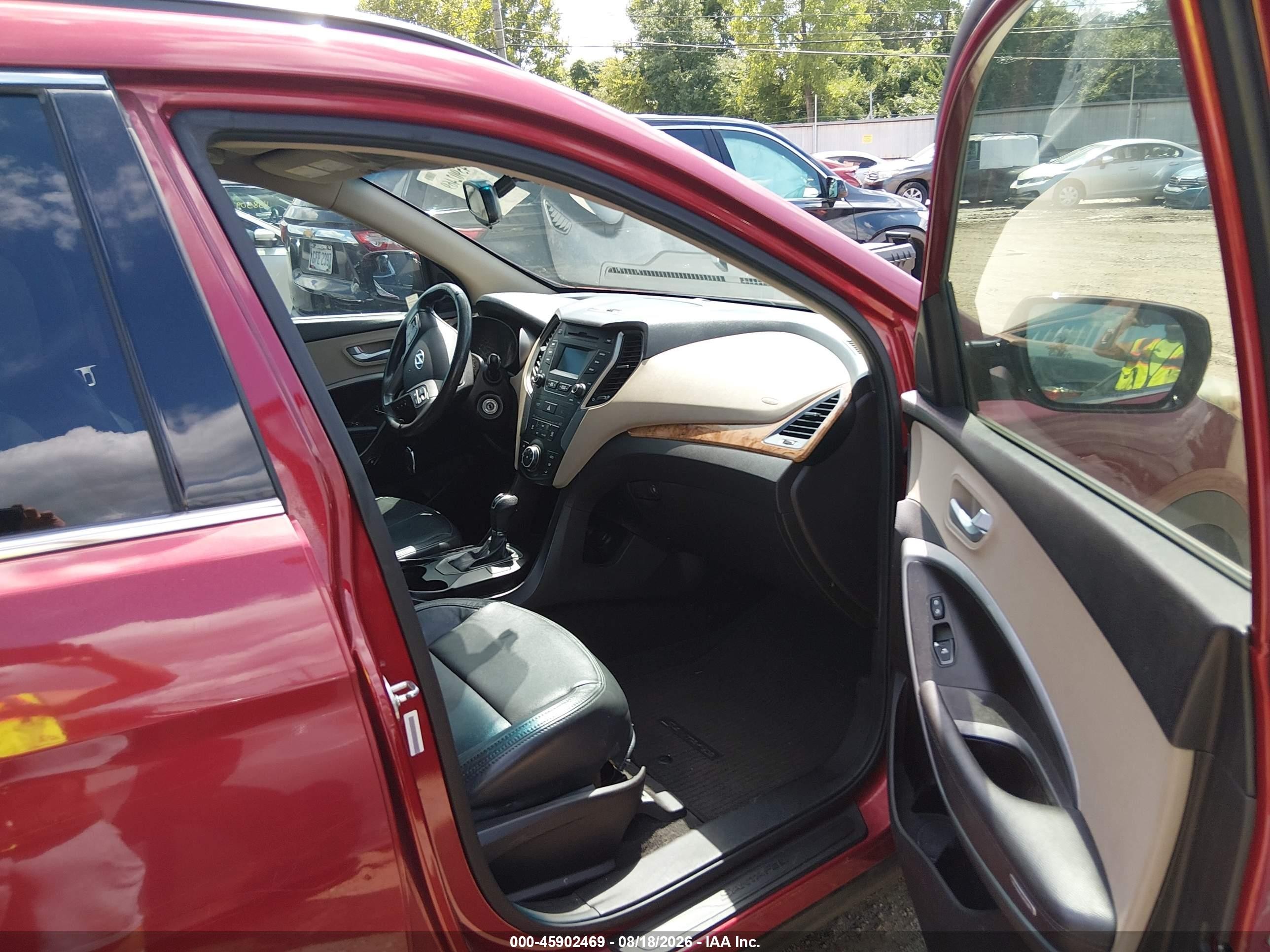 2015 Hyundai Santa Fe Sport 2.4l Red vin: 5XYZU3LB1FG263353