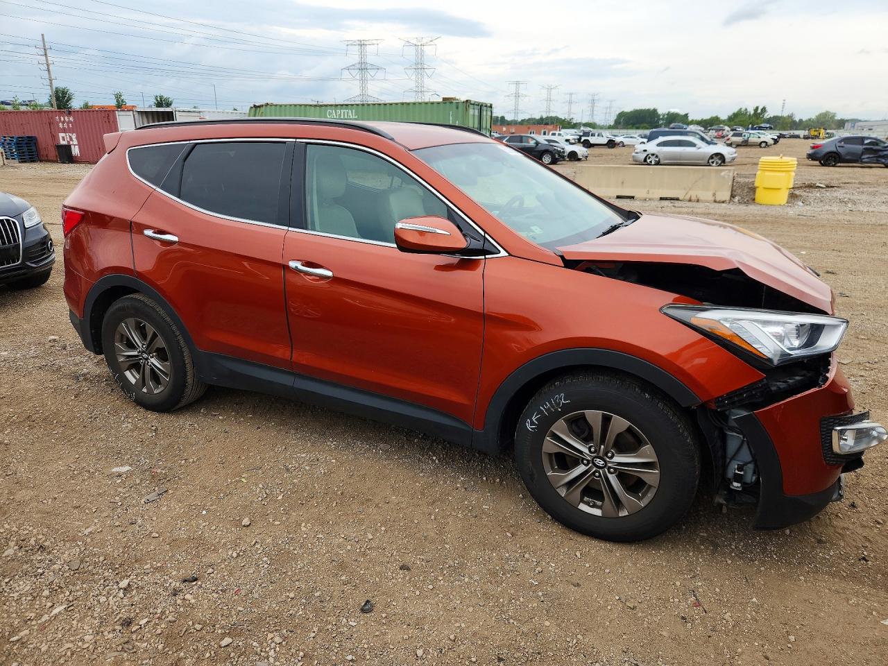2015 Hyundai Santa Fe Sport 2.4l Orange vin: 5XYZU3LB1FG269704