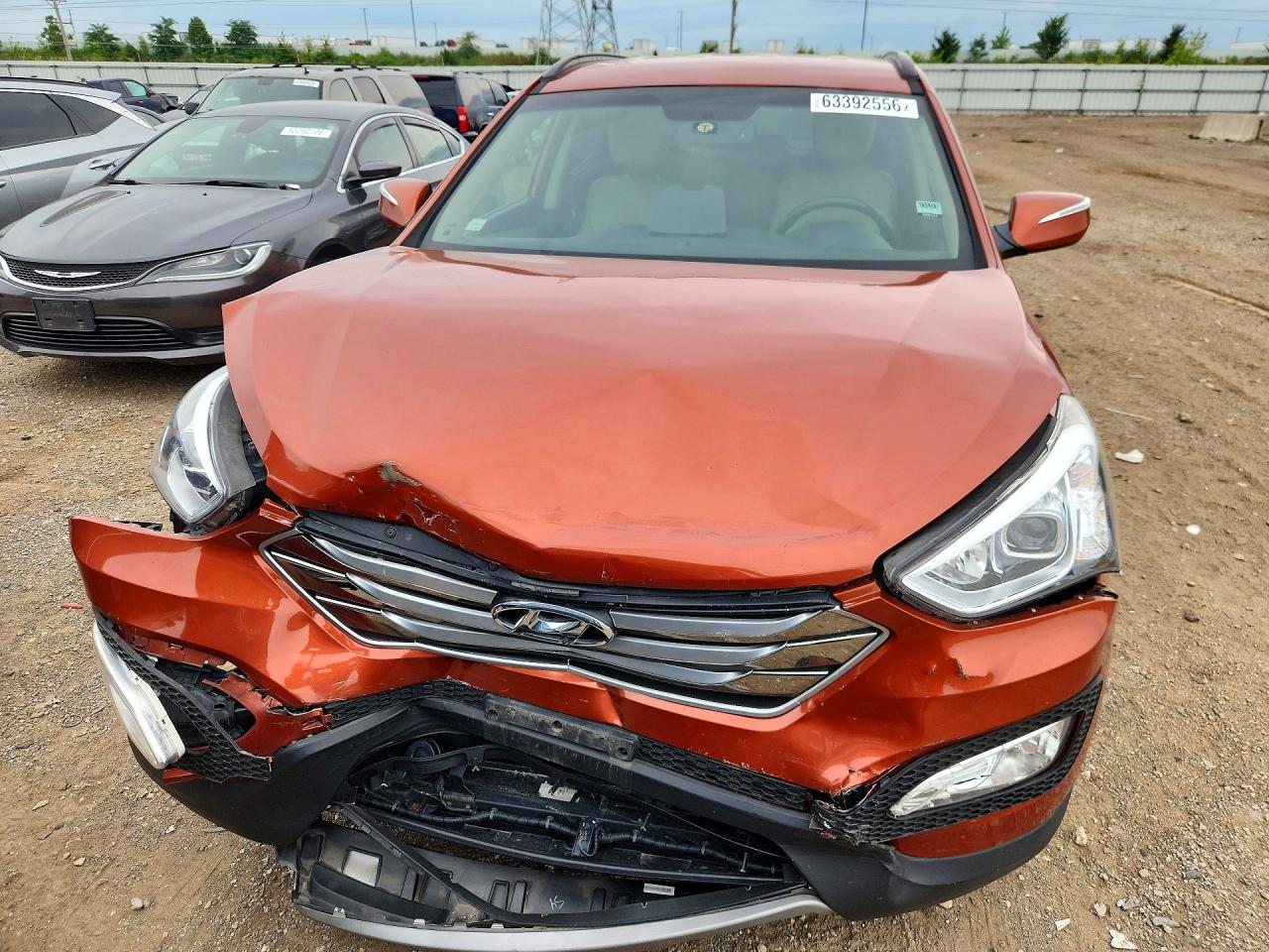 2015 Hyundai Santa Fe Sport 2.4l Orange vin: 5XYZU3LB1FG269704