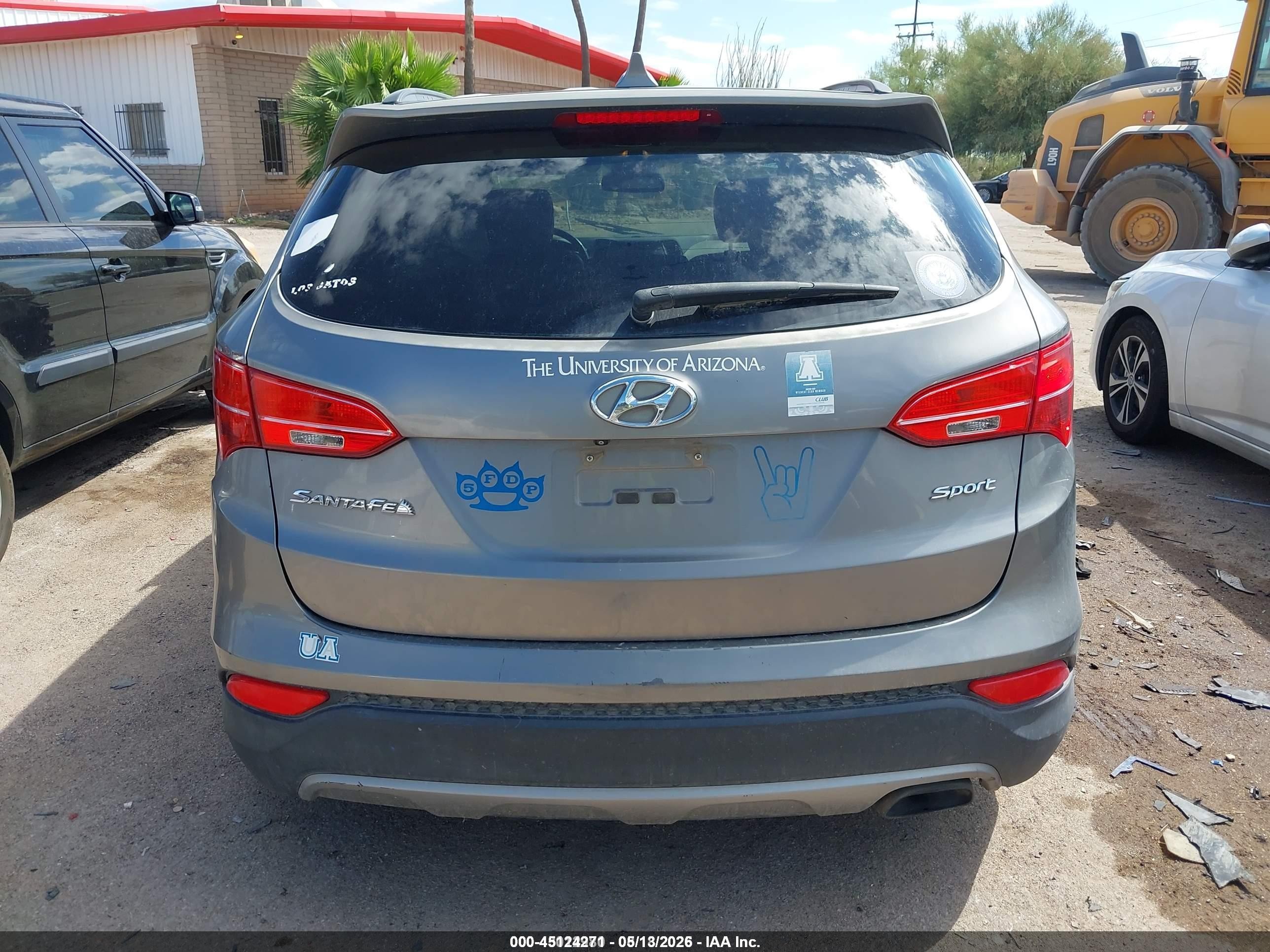 2013 Hyundai Santa Fe Sport Gray vin: 5XYZU3LB2DG005212