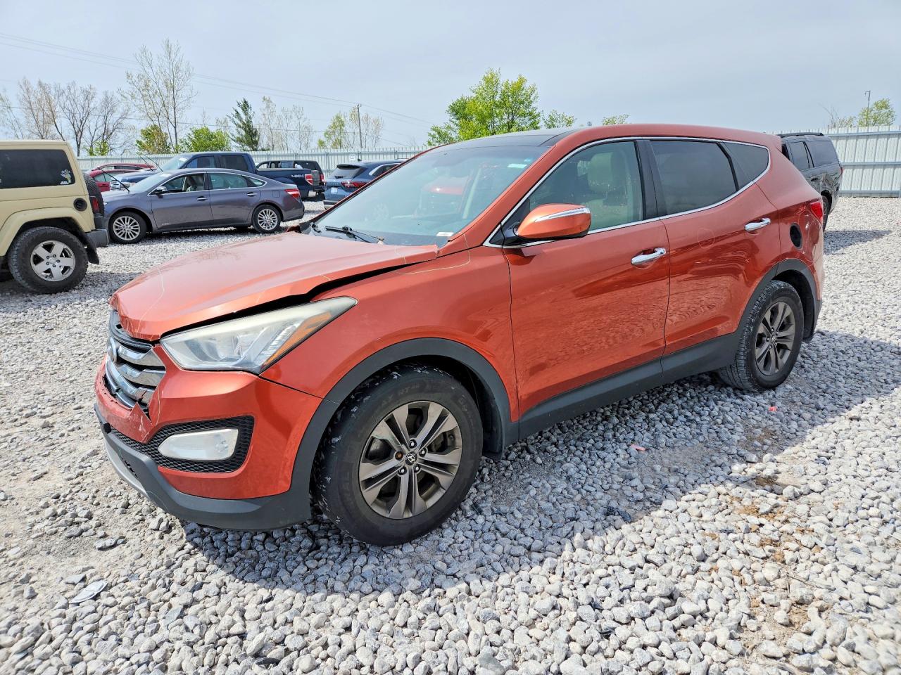 2013 Hyundai Santa Fe Sport 2.4l Orange vin: 5XYZU3LB2DG021278