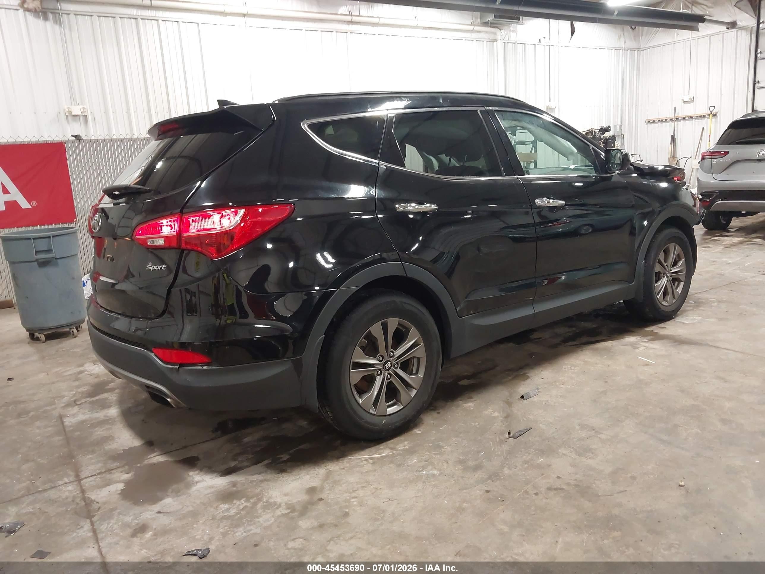 2013 Hyundai Santa Fe Sport Black vin: 5XYZU3LB2DG027050