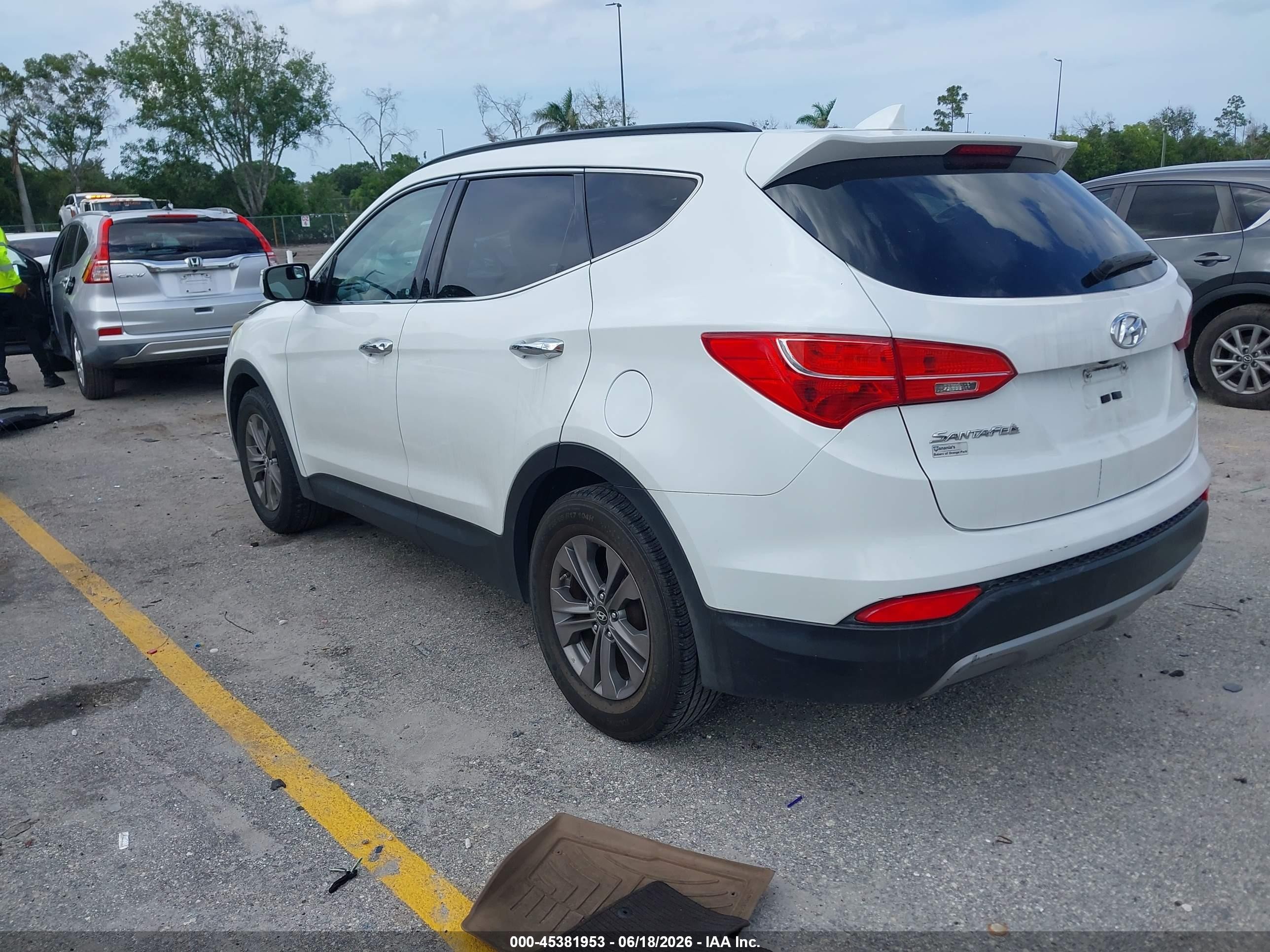2013 Hyundai Santa Fe Sport Белый vin: 5XYZU3LB2DG029087