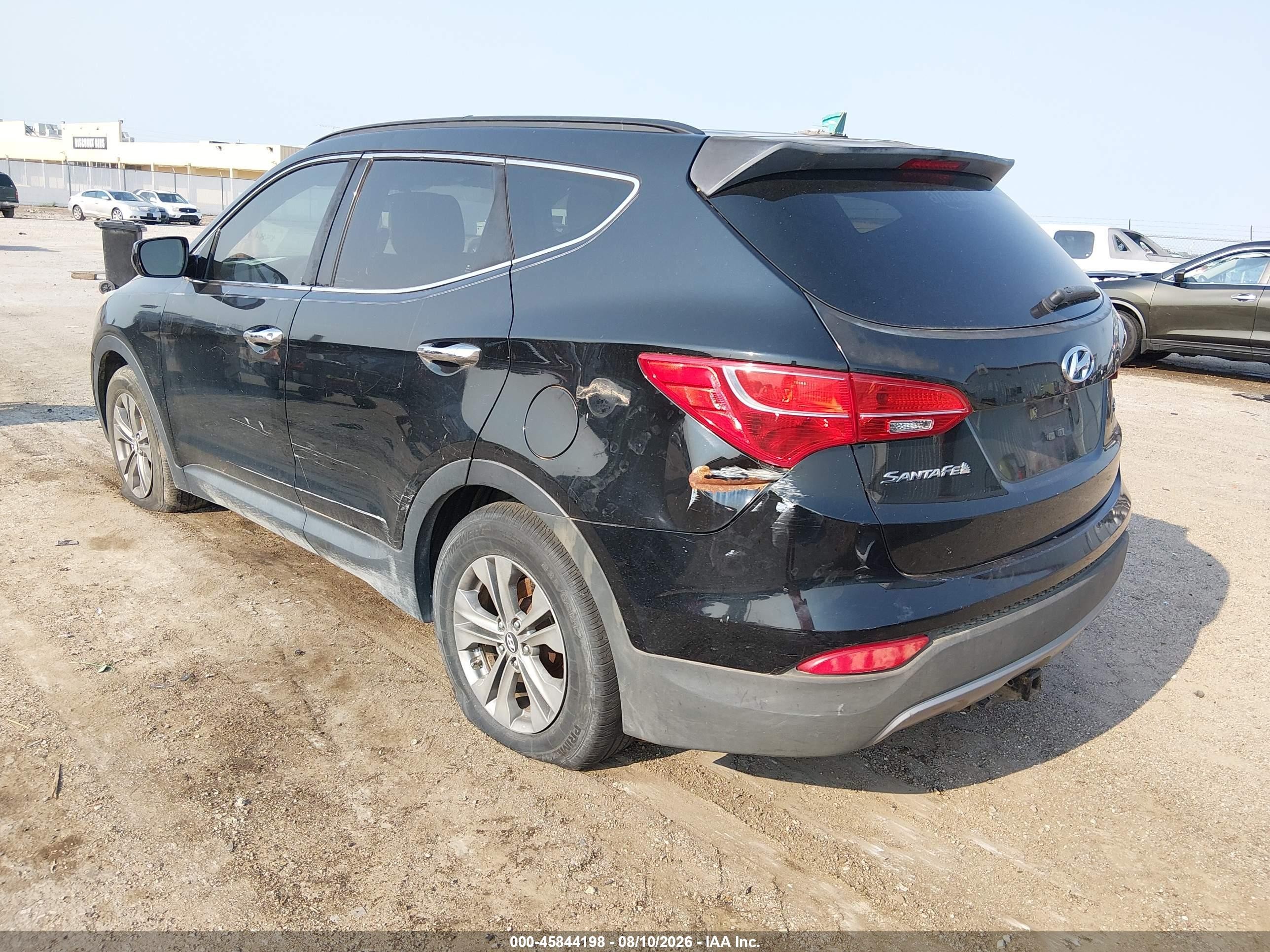 2013 Hyundai Santa Fe Sport Черный vin: 5XYZU3LB2DG038355