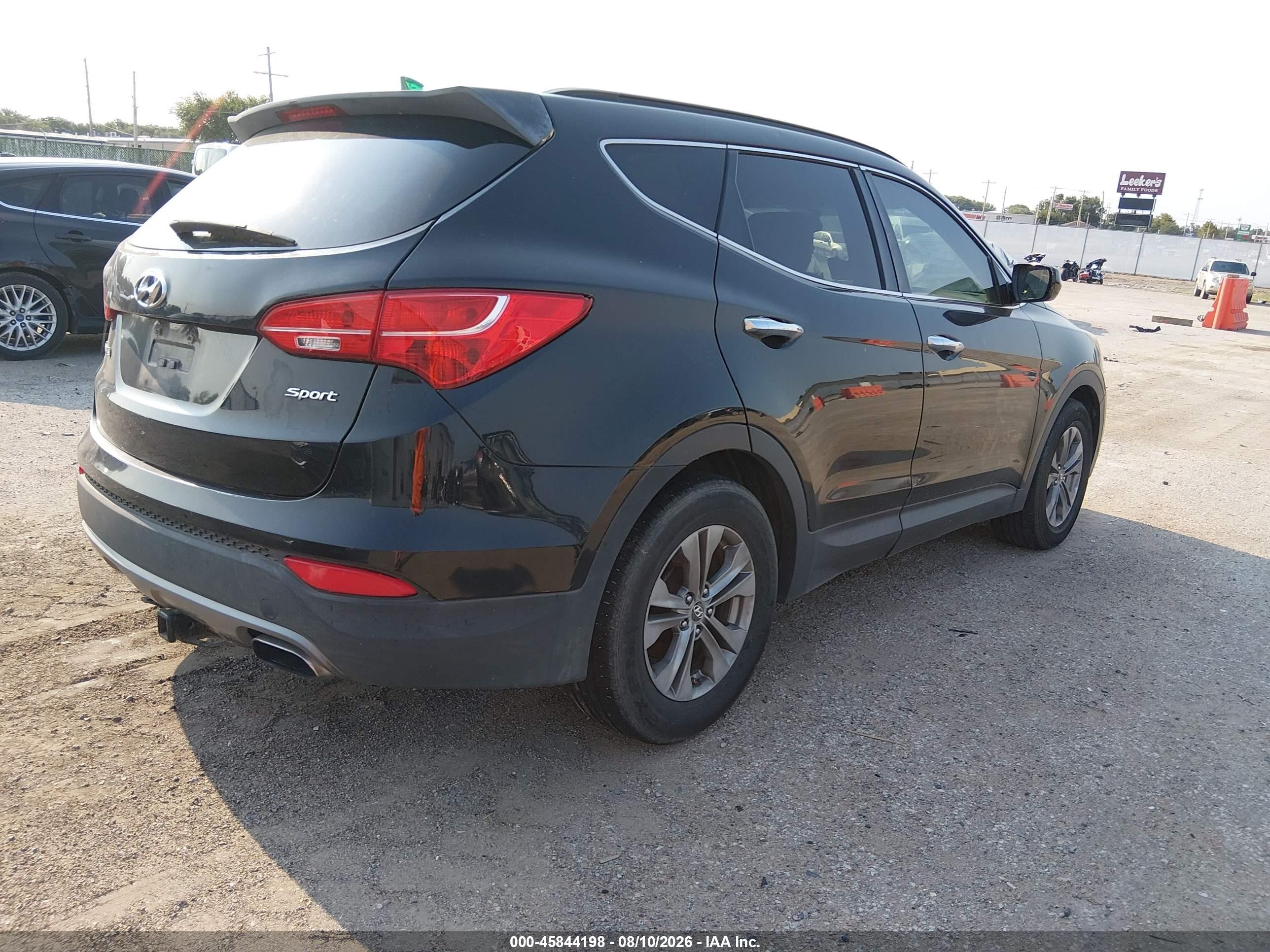 2013 Hyundai Santa Fe Sport Черный vin: 5XYZU3LB2DG038355