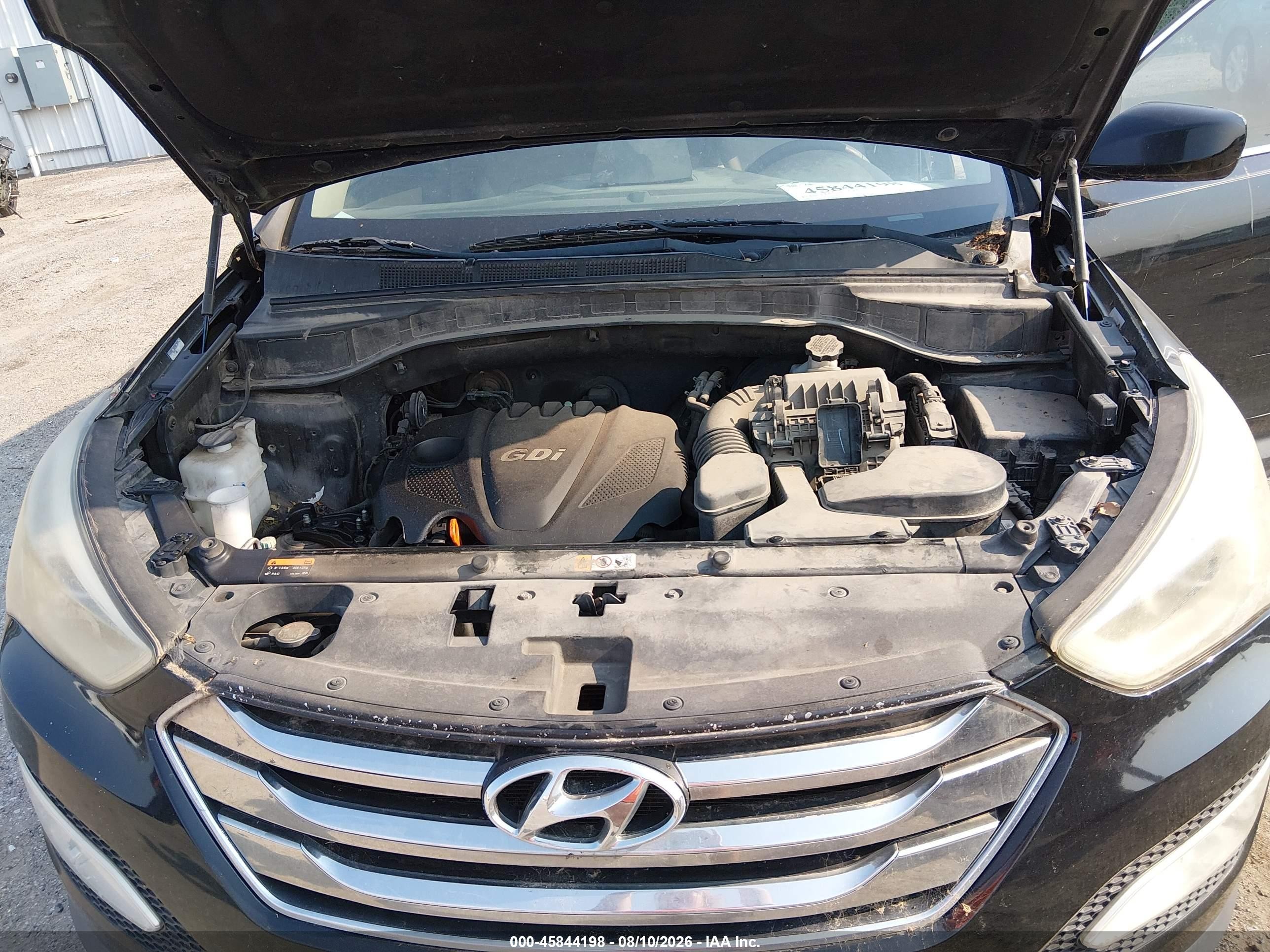 2013 Hyundai Santa Fe Sport Черный vin: 5XYZU3LB2DG038355