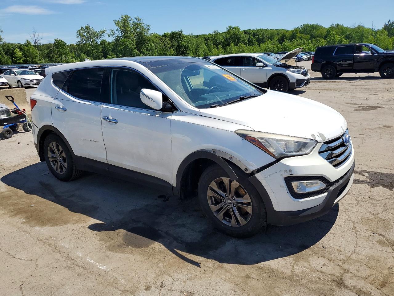 2013 Hyundai Santa Fe Белый vin: 5XYZU3LB2DG051199