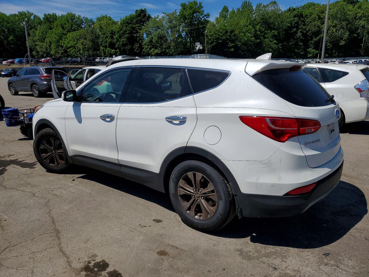 2013 Hyundai Santa Fe Белый vin: 5XYZU3LB2DG051199