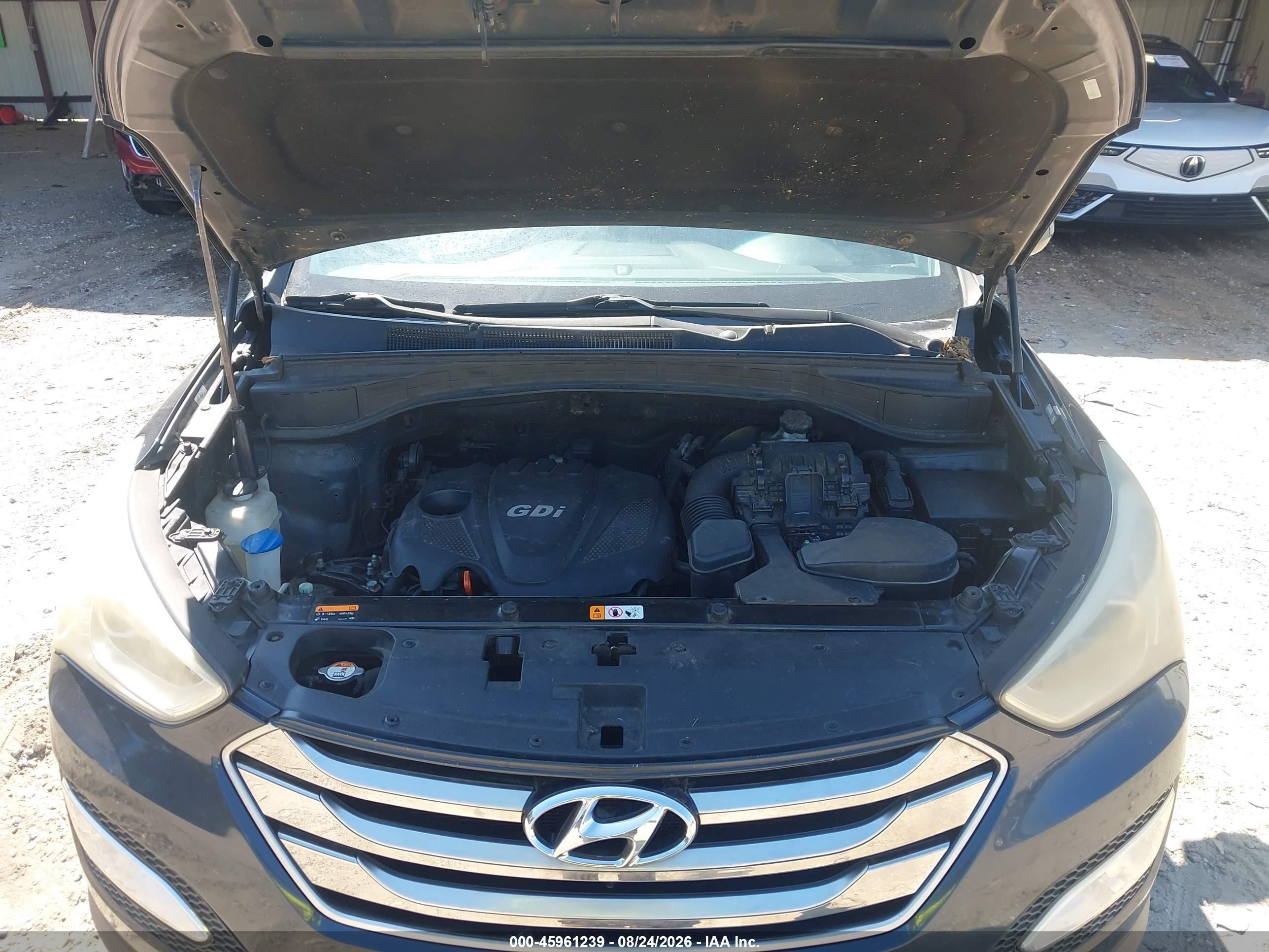 2013 Hyundai Santa Fe Sport Blue vin: 5XYZU3LB2DG061473
