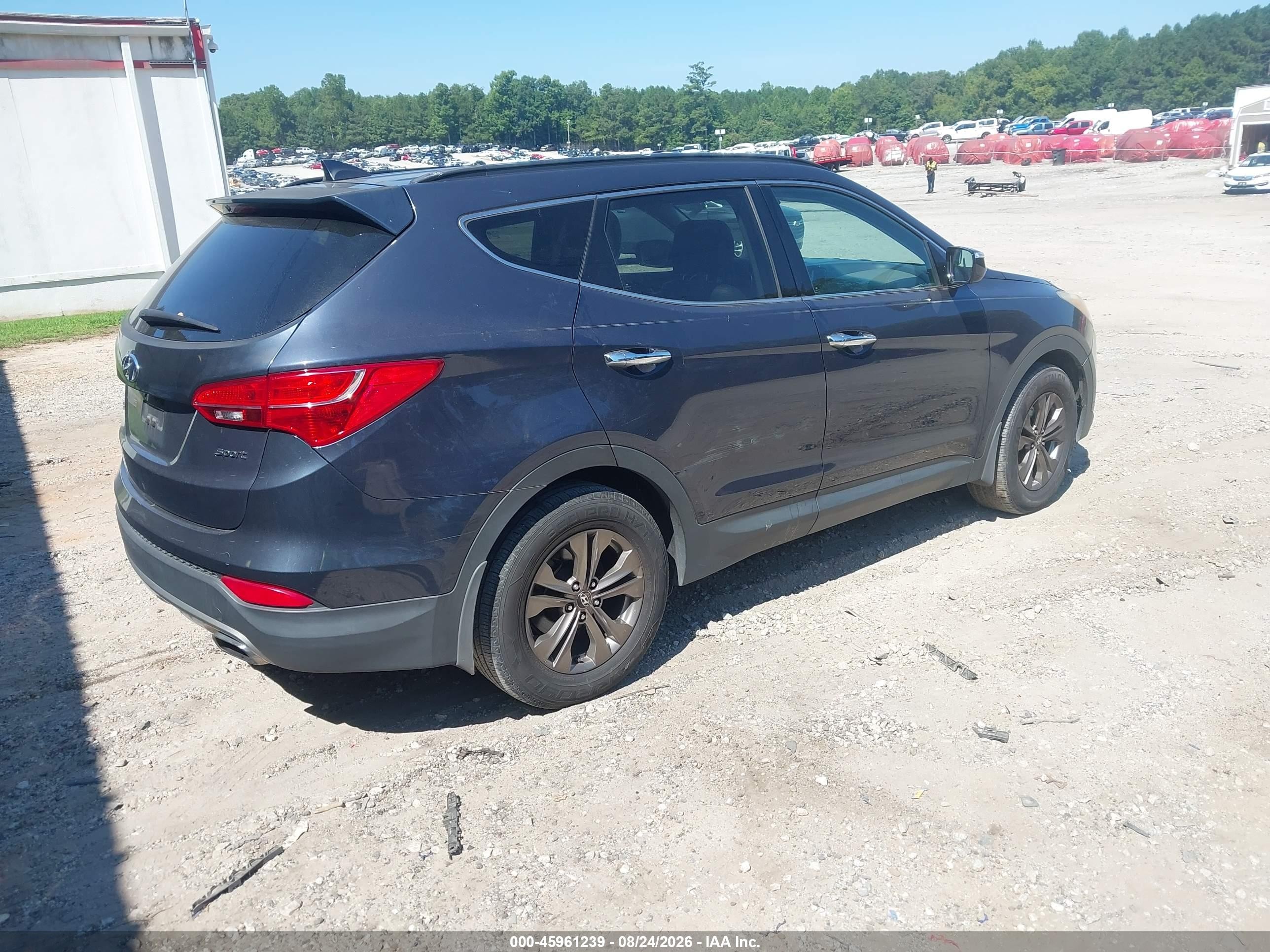 2013 Hyundai Santa Fe Sport Blue vin: 5XYZU3LB2DG061473