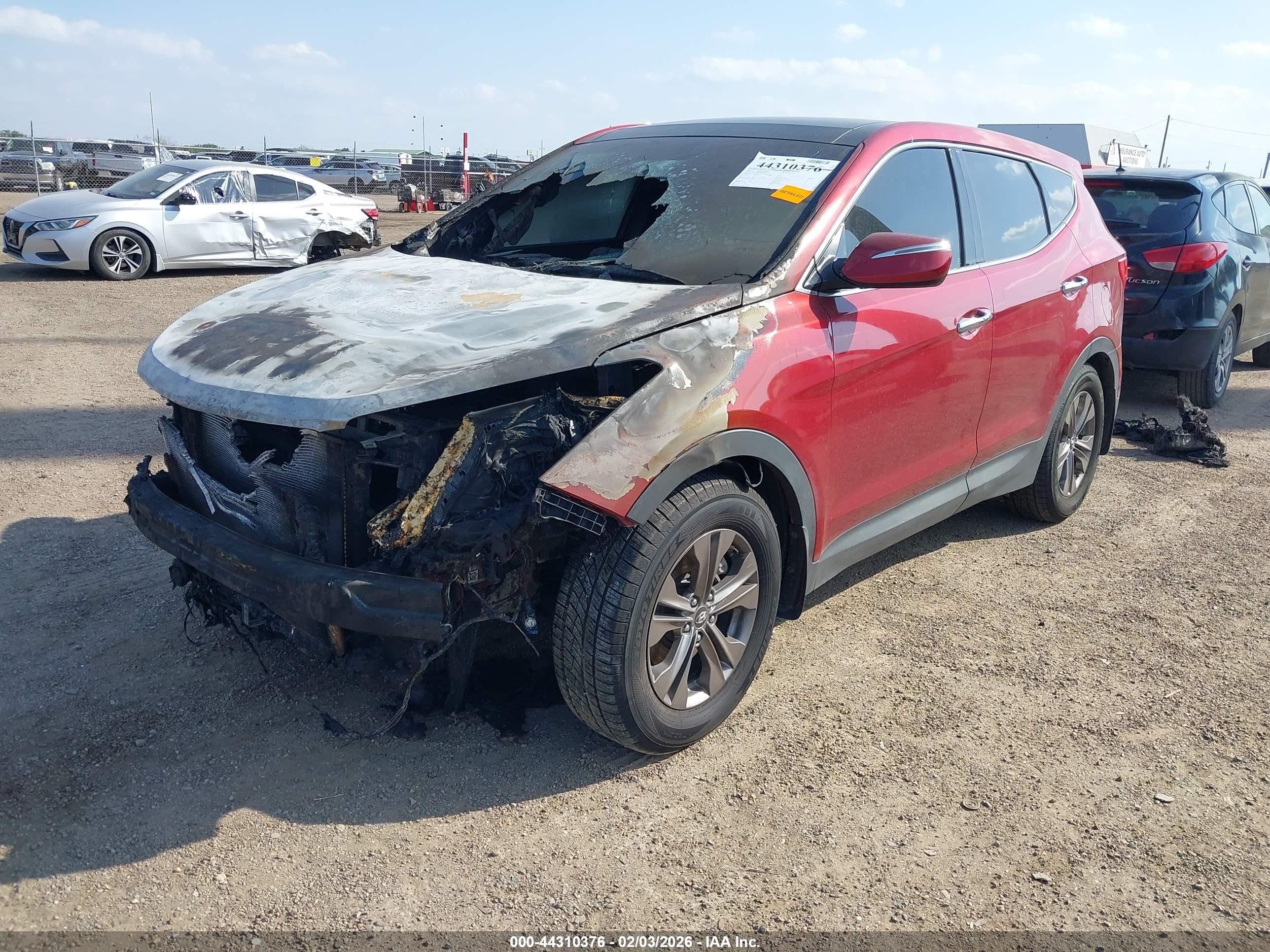 2013 Hyundai Santa Fe Sport Maroon vin: 5XYZU3LB2DG062123