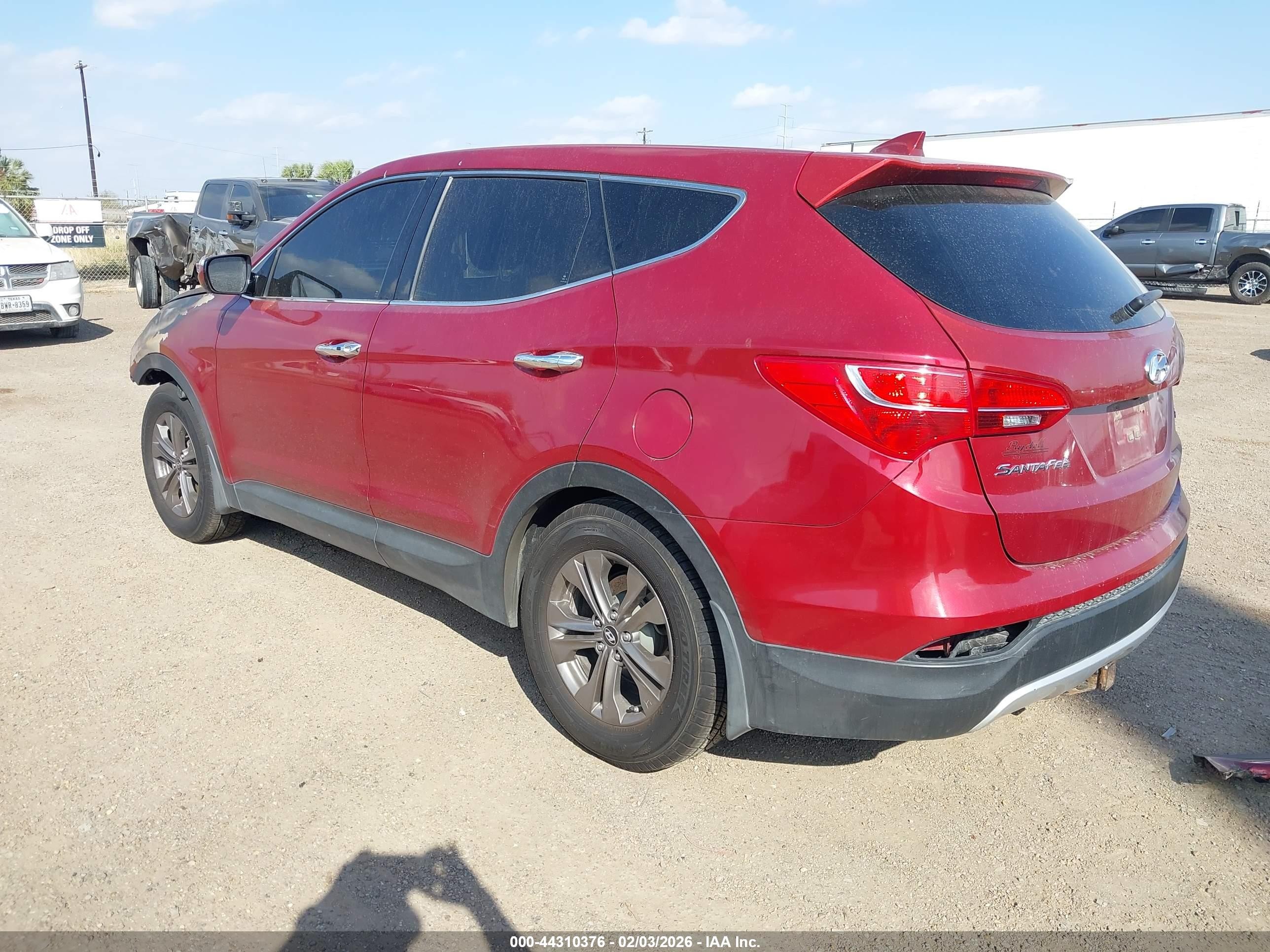2013 Hyundai Santa Fe Sport Maroon vin: 5XYZU3LB2DG062123