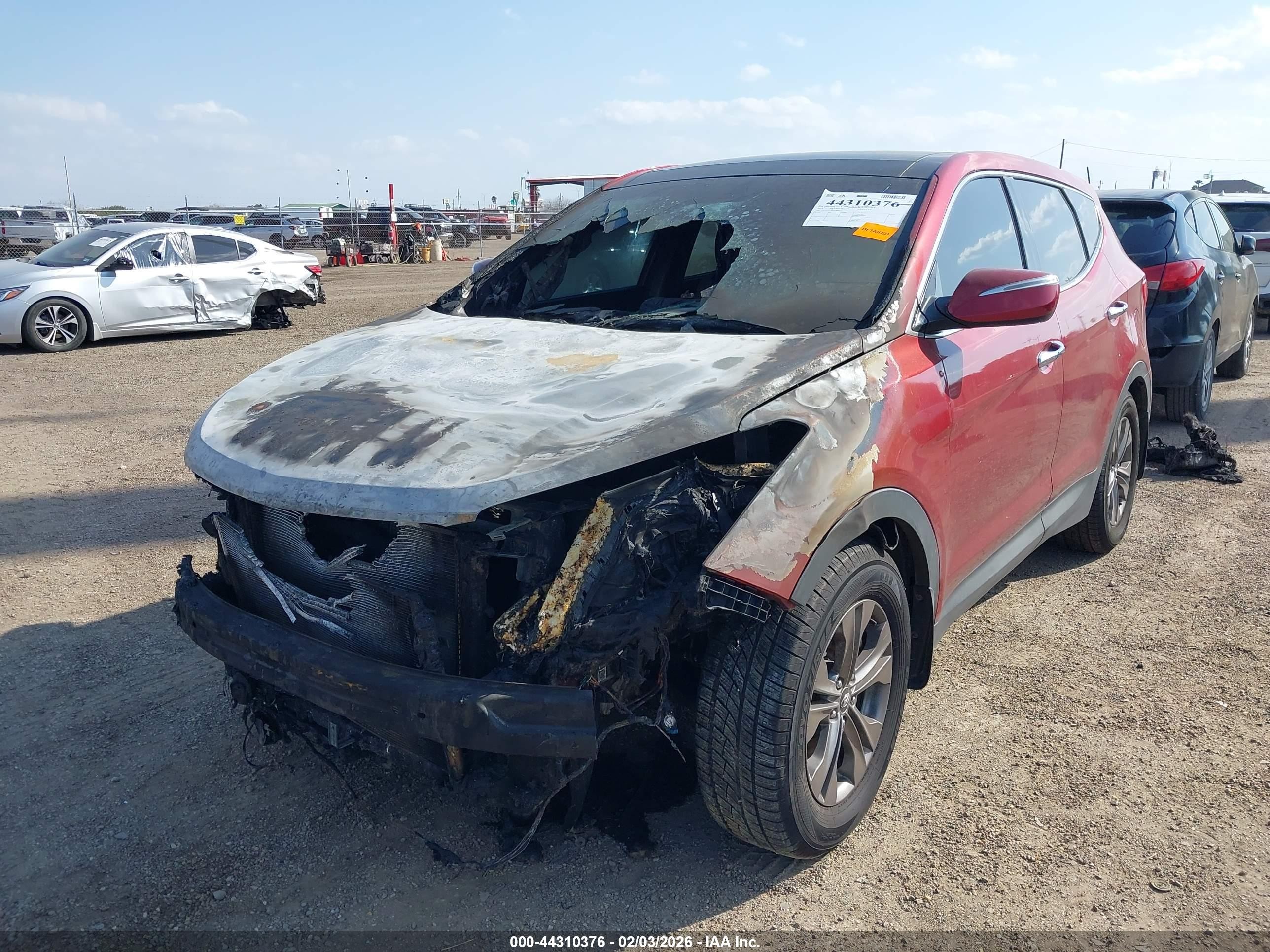 2013 Hyundai Santa Fe Sport Maroon vin: 5XYZU3LB2DG062123