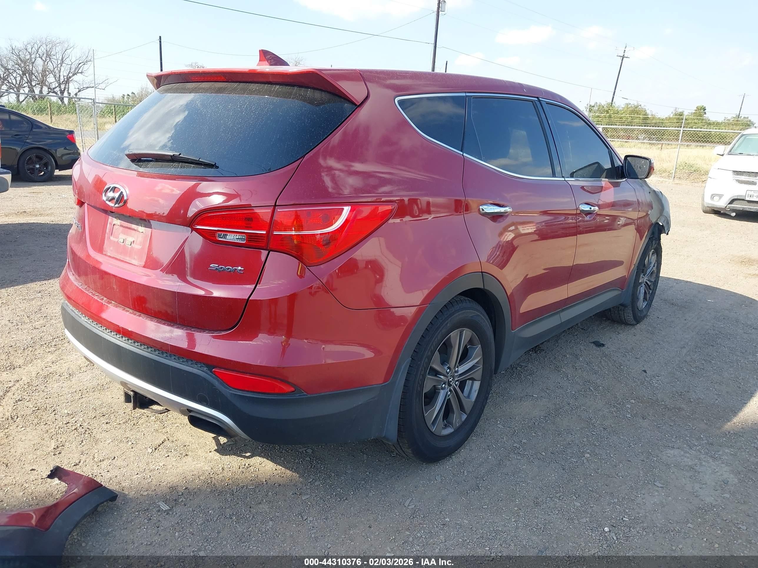 2013 Hyundai Santa Fe Sport Maroon vin: 5XYZU3LB2DG062123