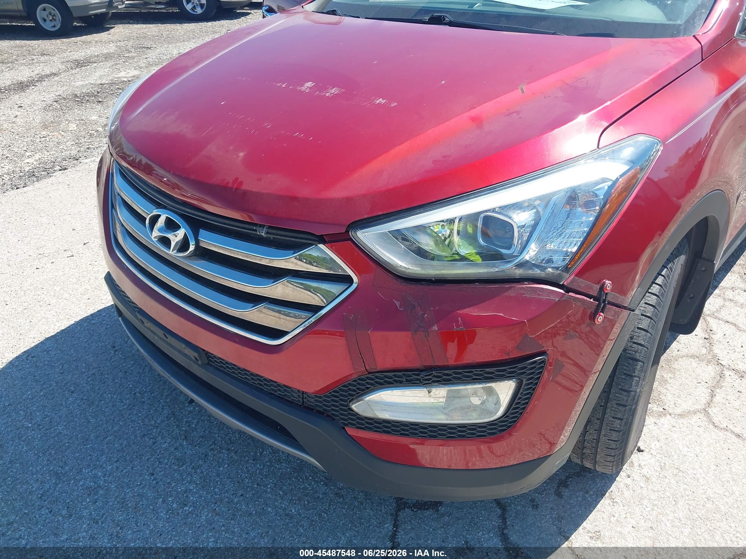 2013 Hyundai Santa Fe Sport Red vin: 5XYZU3LB2DG116214