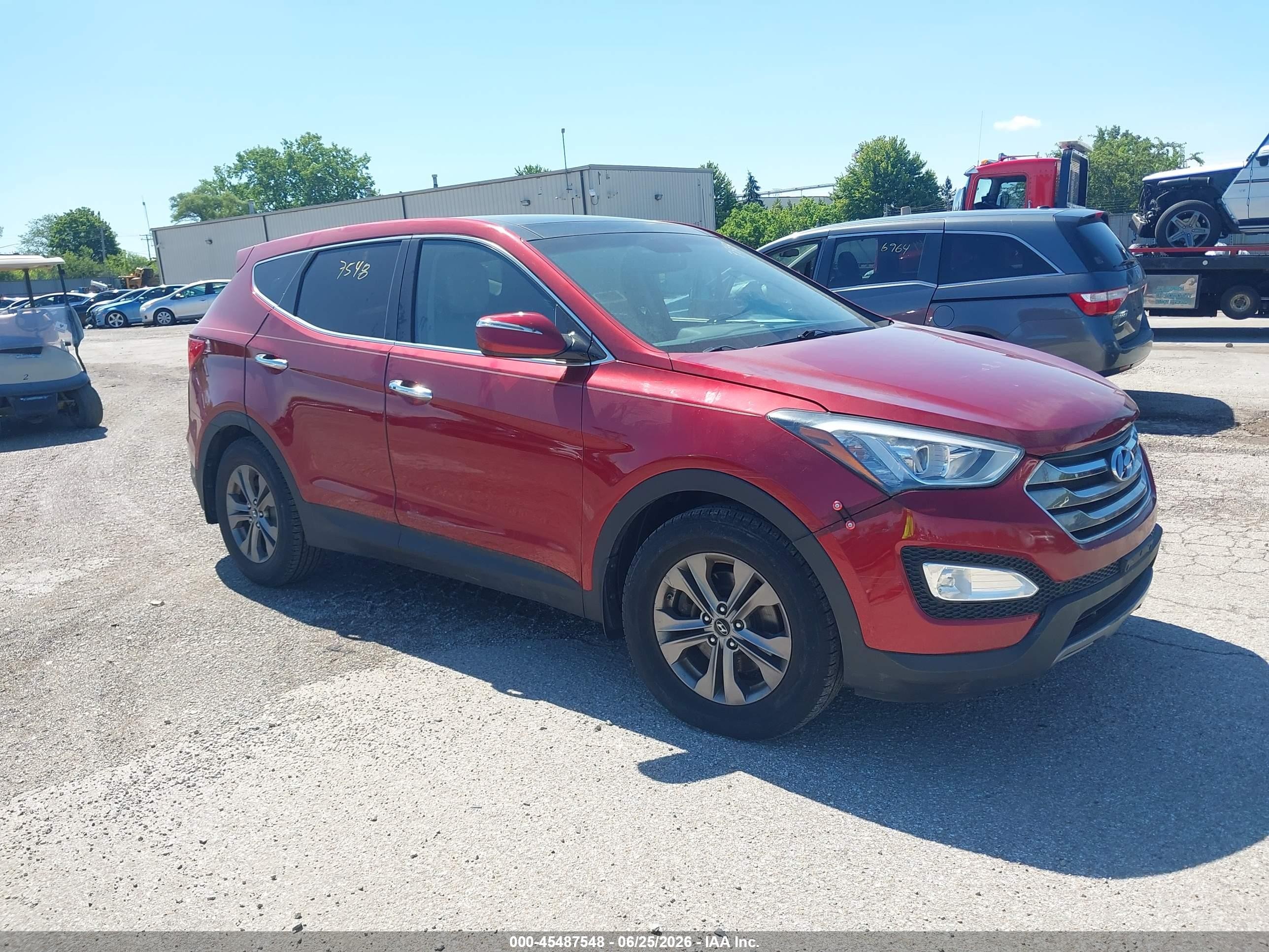 2013 Hyundai Santa Fe Sport Red vin: 5XYZU3LB2DG116214