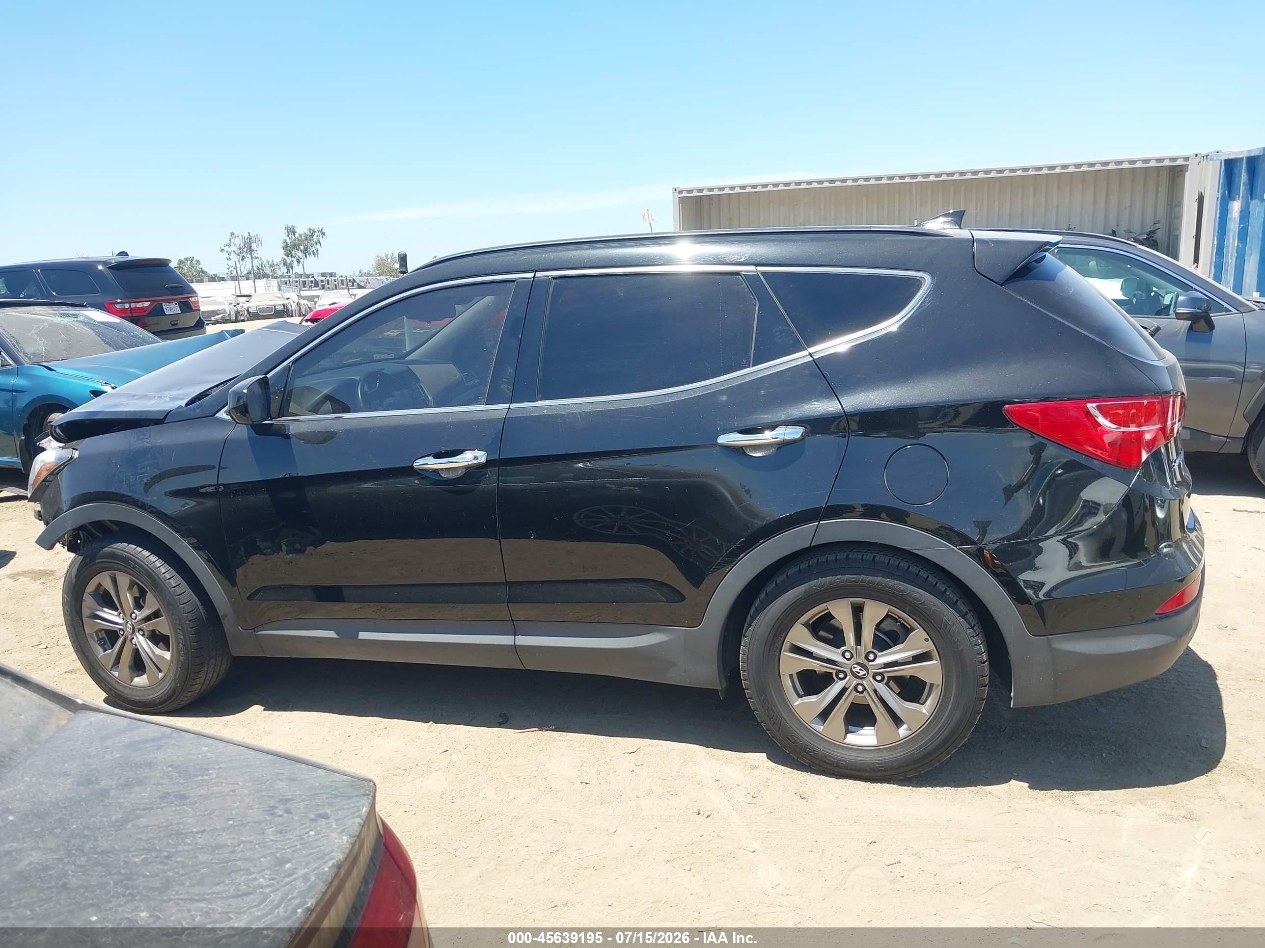 2014 Hyundai Santa Fe Sport 2.4l Black vin: 5XYZU3LB2EG125643