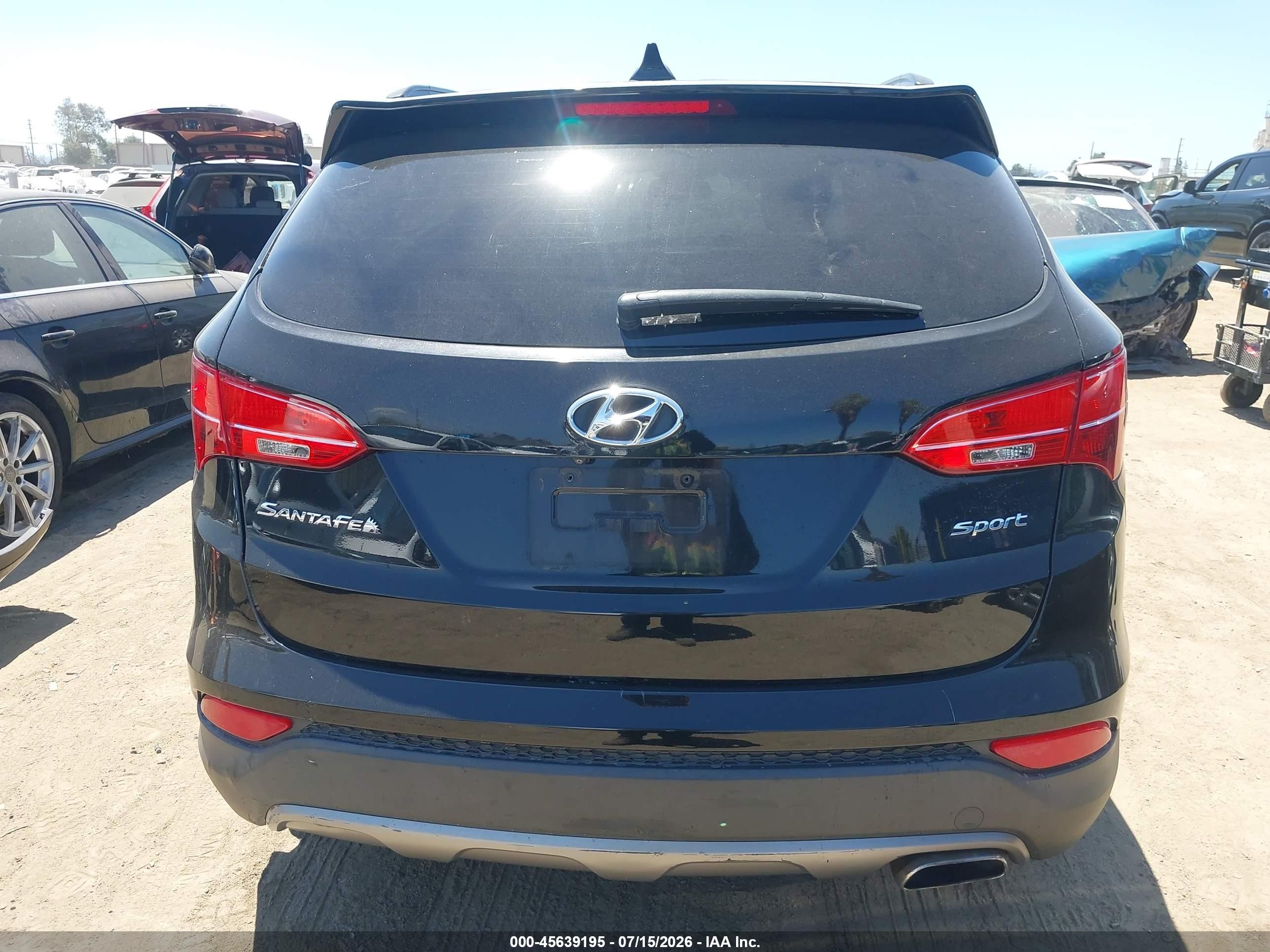 2014 Hyundai Santa Fe Sport 2.4l Black vin: 5XYZU3LB2EG125643