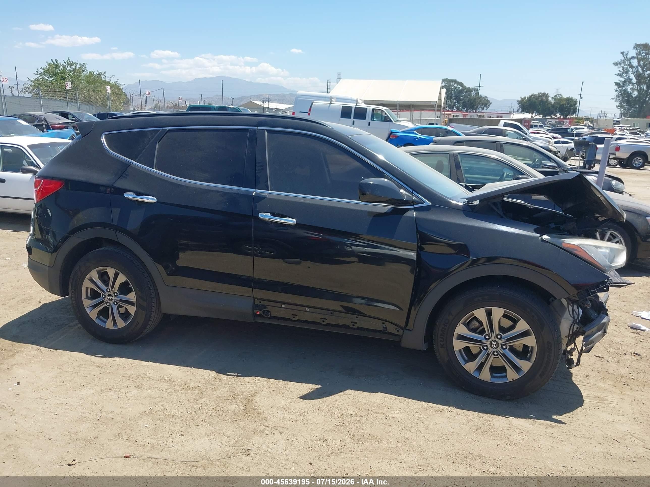 2014 Hyundai Santa Fe Sport 2.4l Black vin: 5XYZU3LB2EG125643
