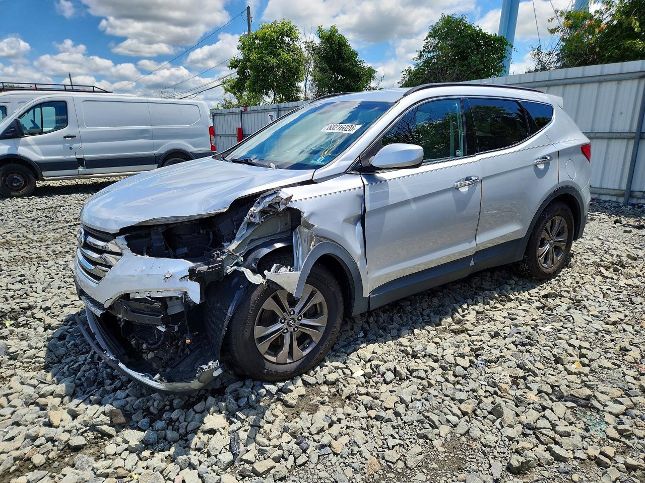 2014 Hyundai Santa Fe Sport 2.4l Silver vin: 5XYZU3LB2EG130728