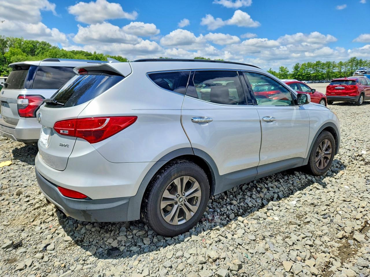 2014 Hyundai Santa Fe Sport 2.4l Silver vin: 5XYZU3LB2EG130728