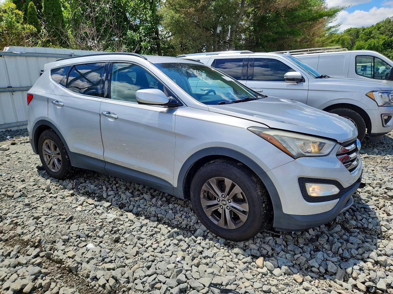 2014 Hyundai Santa Fe Sport 2.4l Silver vin: 5XYZU3LB2EG130728