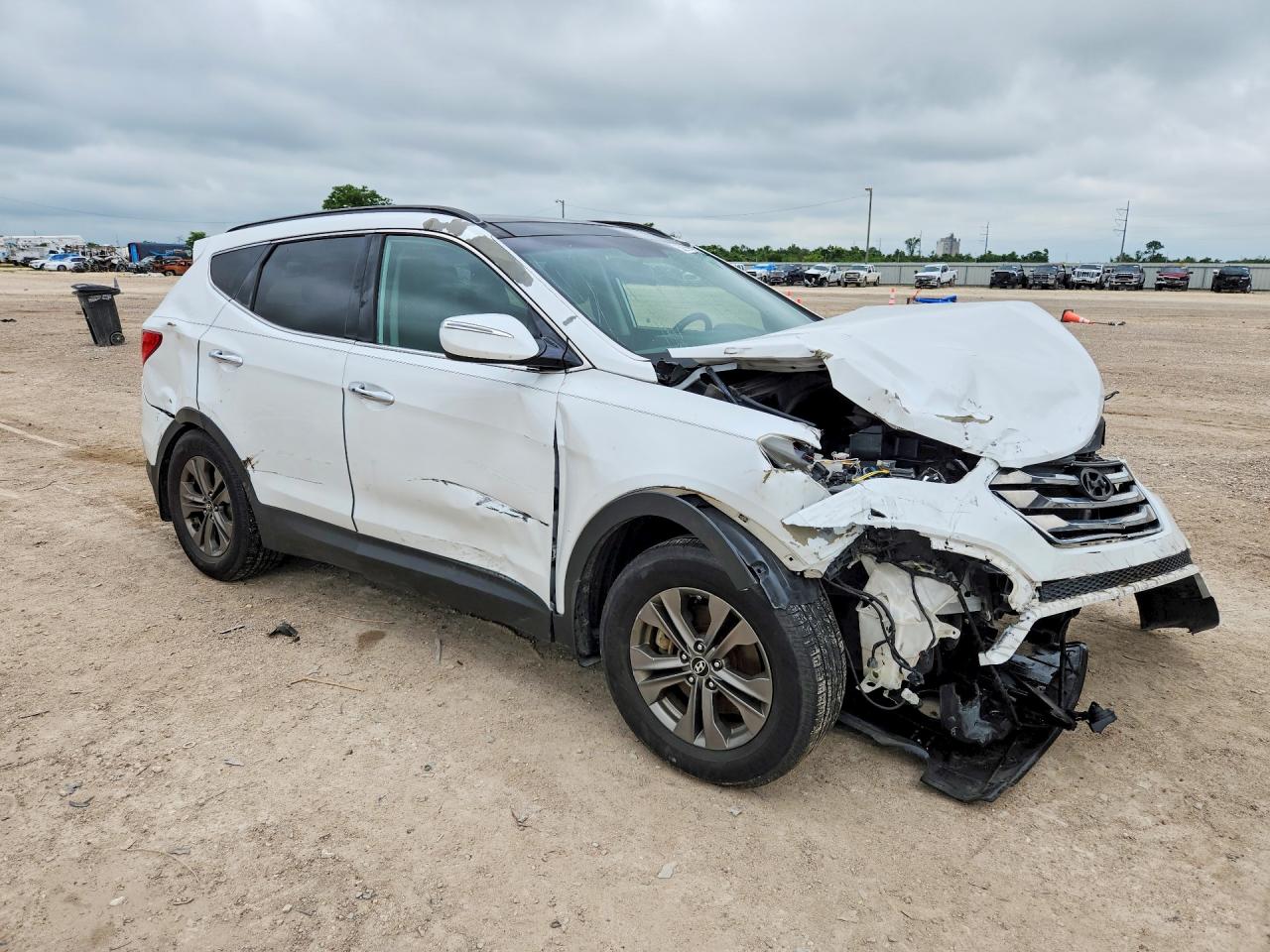 2014 Hyundai Santa Fe Sport 2.4l White vin: 5XYZU3LB2EG135394