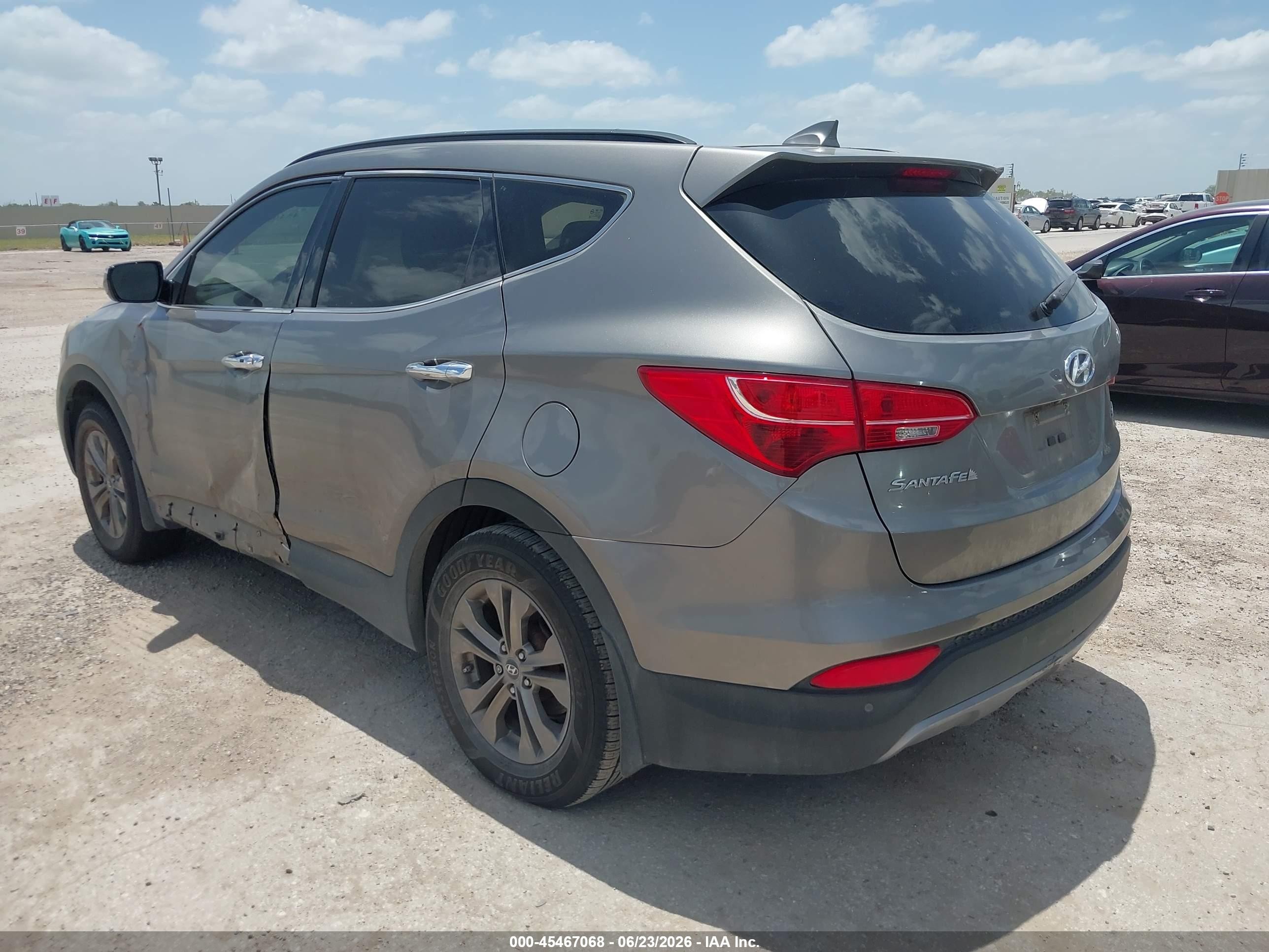 2014 Hyundai Santa Fe Sport 2.4l Gray vin: 5XYZU3LB2EG137680