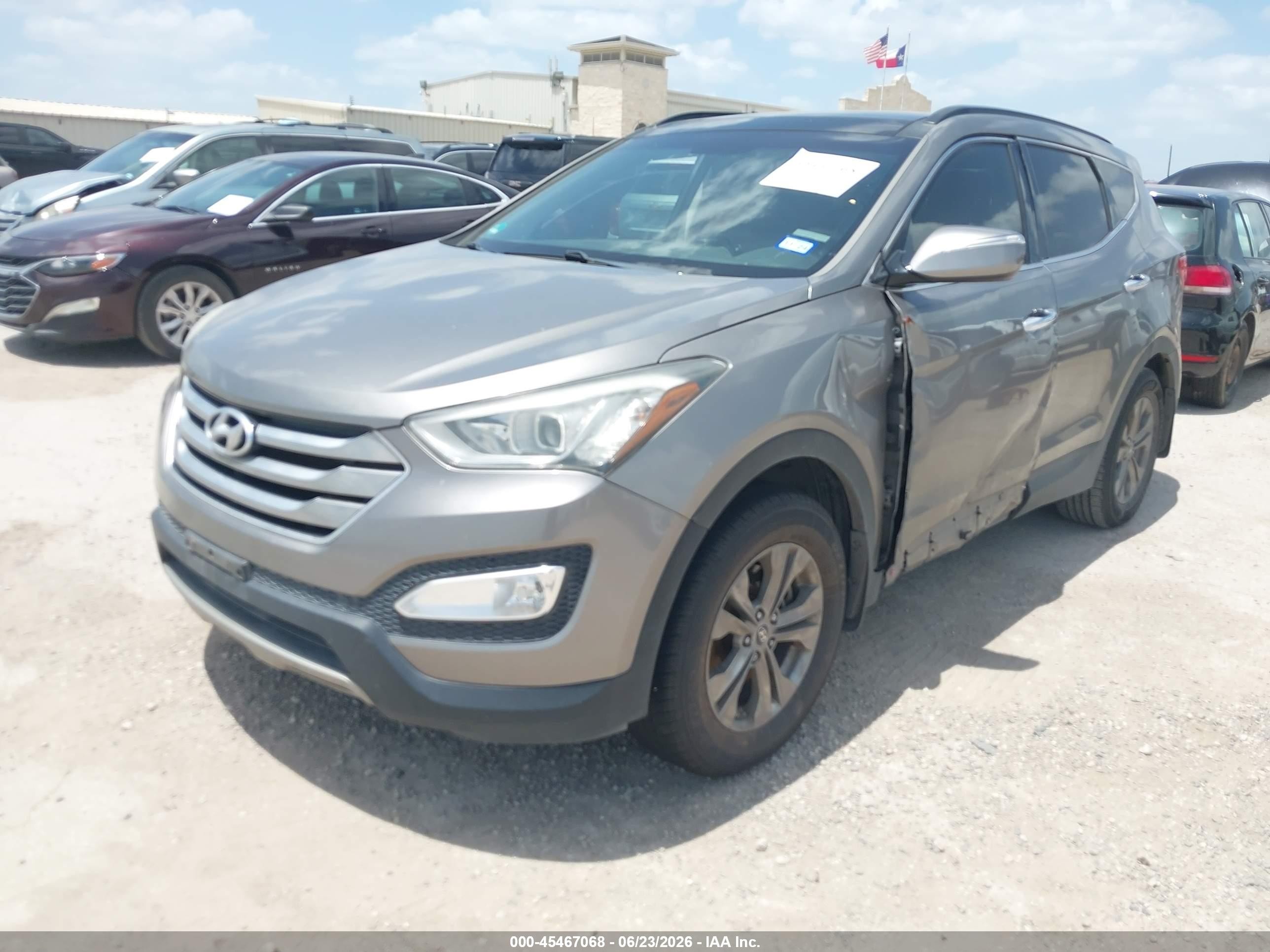 2014 Hyundai Santa Fe Sport 2.4l Gray vin: 5XYZU3LB2EG137680