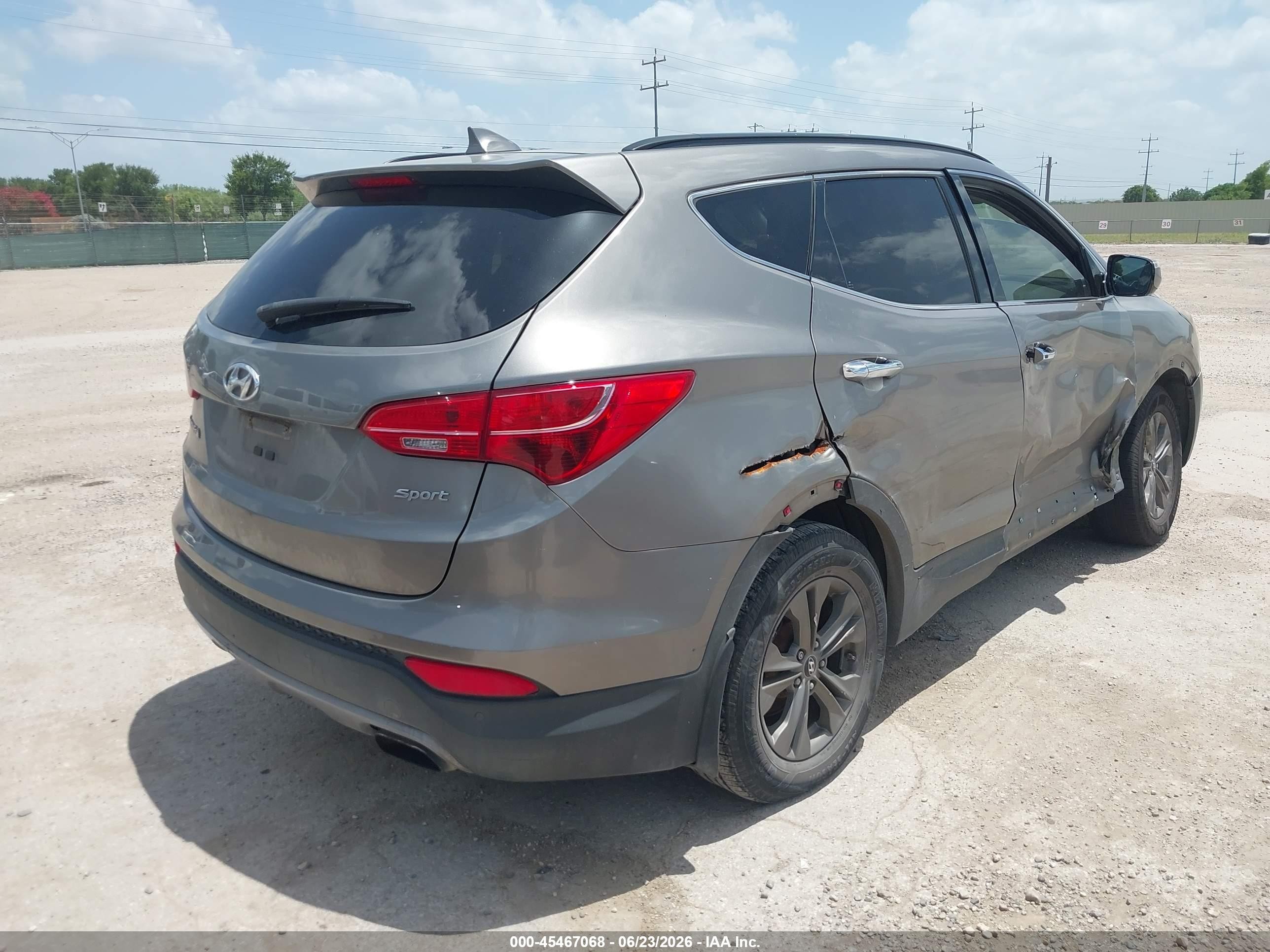 2014 Hyundai Santa Fe Sport 2.4l Gray vin: 5XYZU3LB2EG137680