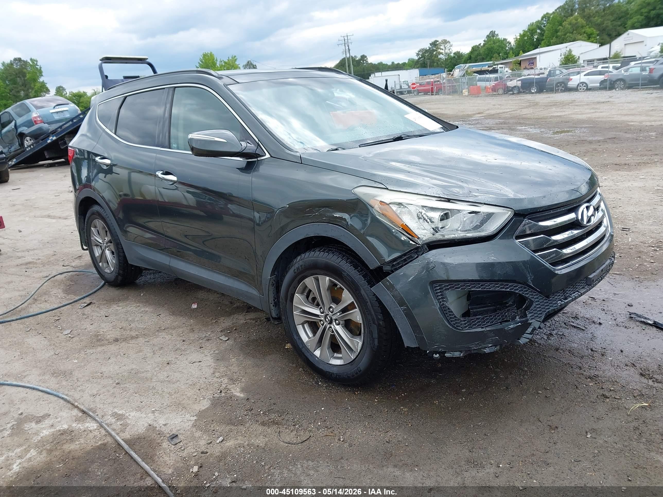 2014 Hyundai Santa Fe Sport 2.4l Gray vin: 5XYZU3LB2EG143933