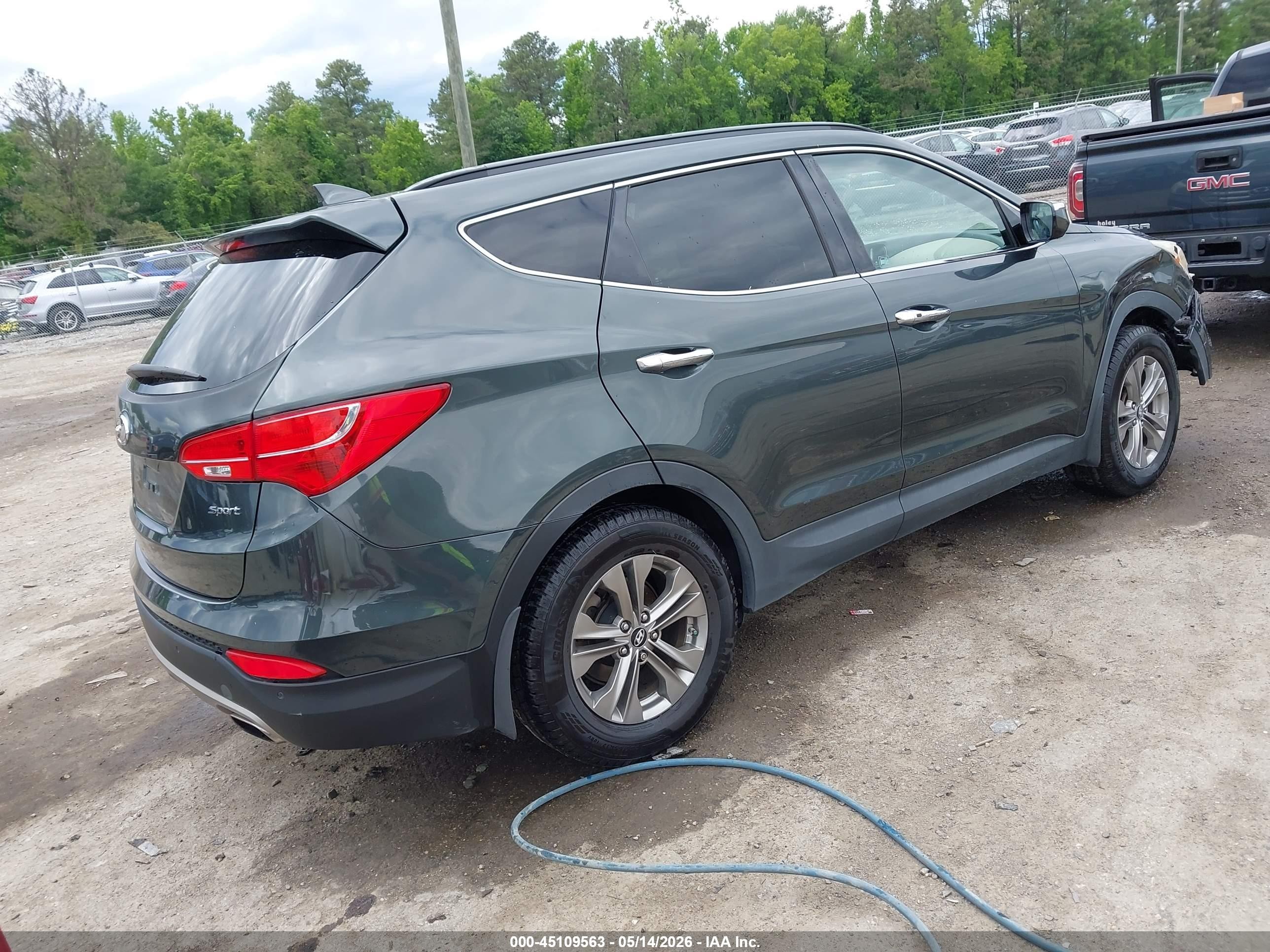 2014 Hyundai Santa Fe Sport 2.4l Gray vin: 5XYZU3LB2EG143933
