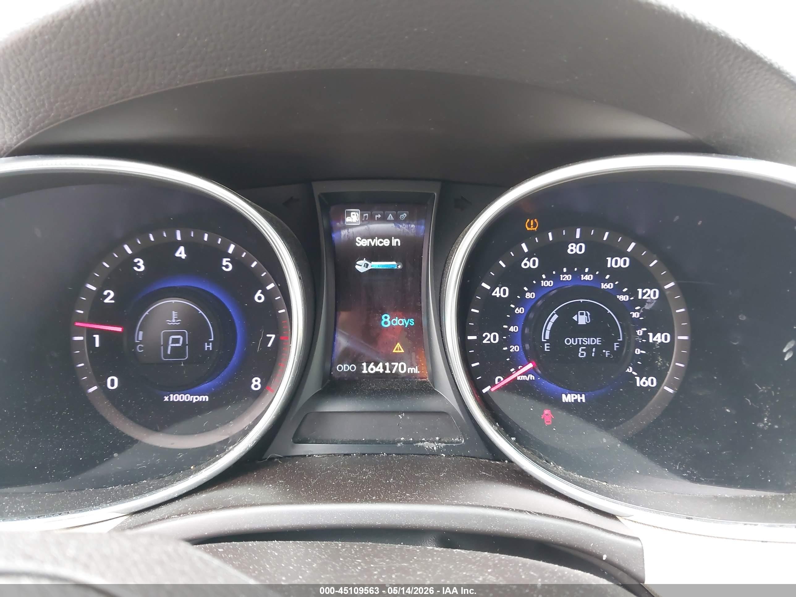 2014 Hyundai Santa Fe Sport 2.4l Gray vin: 5XYZU3LB2EG143933