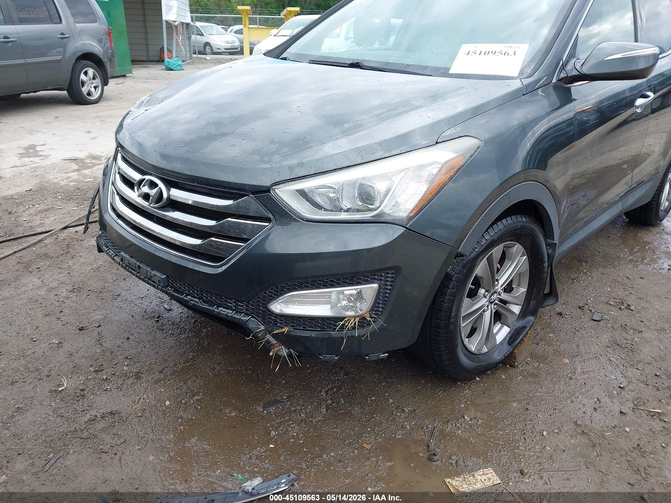 2014 Hyundai Santa Fe Sport 2.4l Gray vin: 5XYZU3LB2EG143933