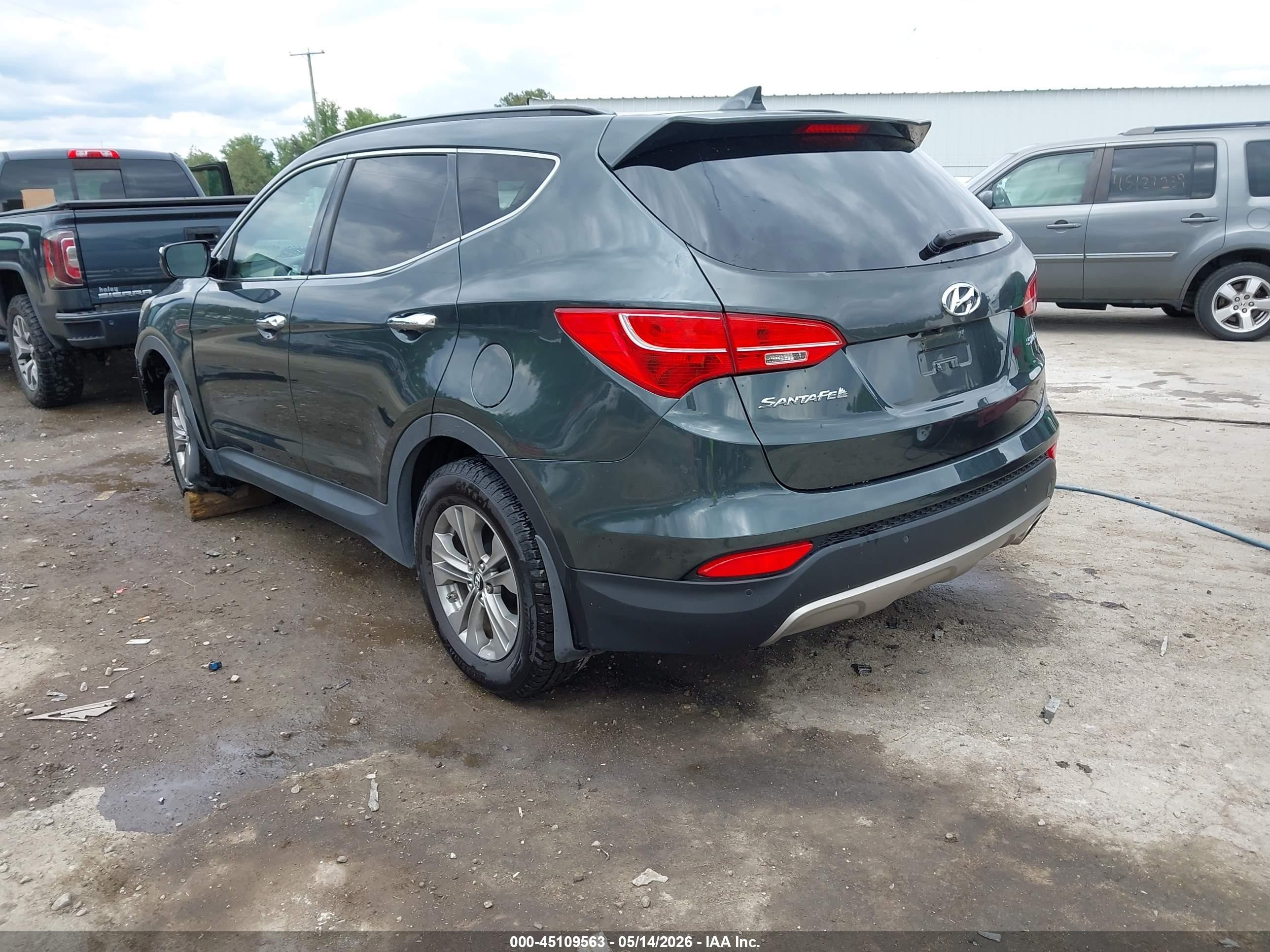2014 Hyundai Santa Fe Sport 2.4l Gray vin: 5XYZU3LB2EG143933