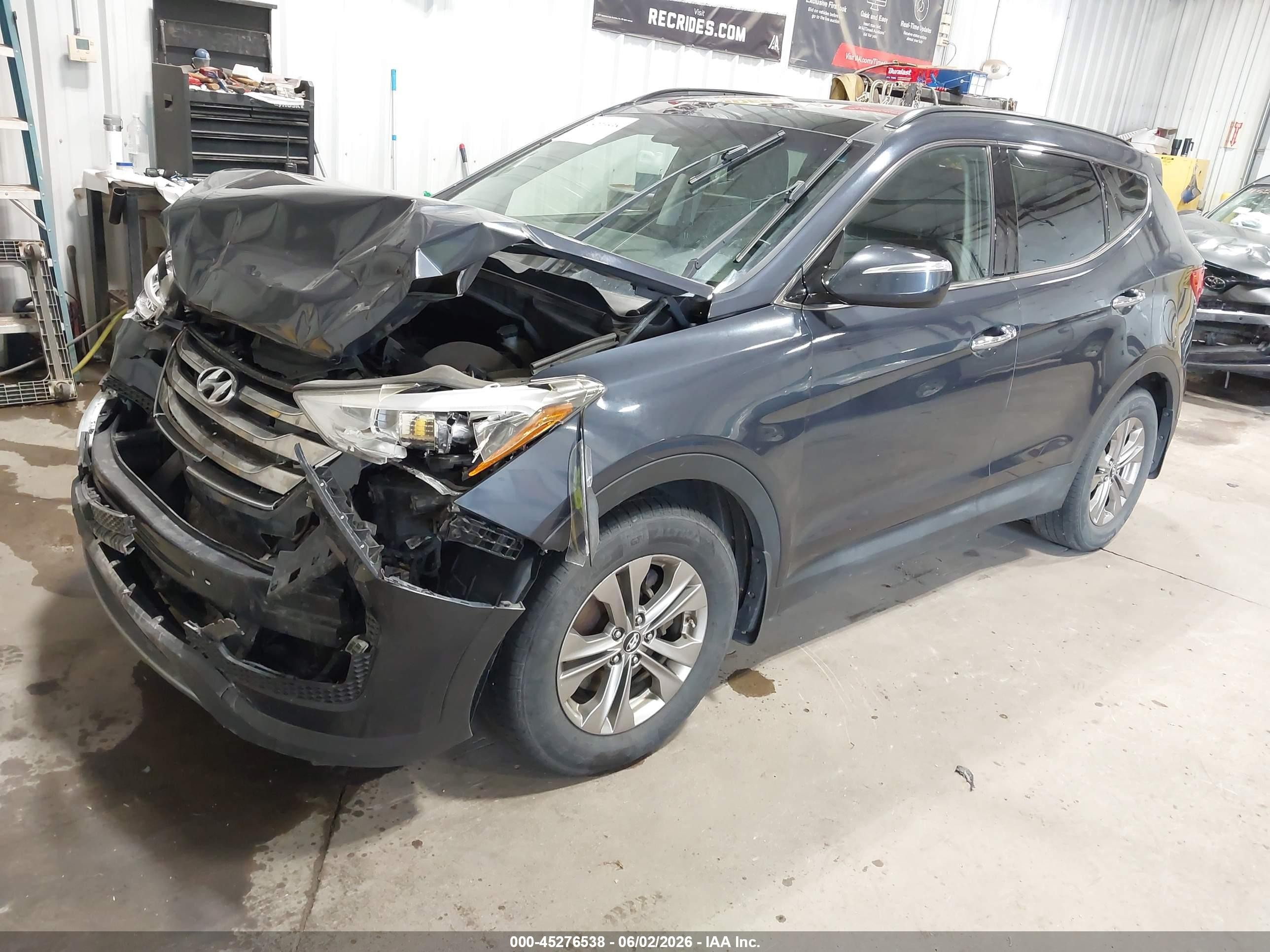 2014 Hyundai Santa Fe Sport 2.4l Gray vin: 5XYZU3LB2EG155239