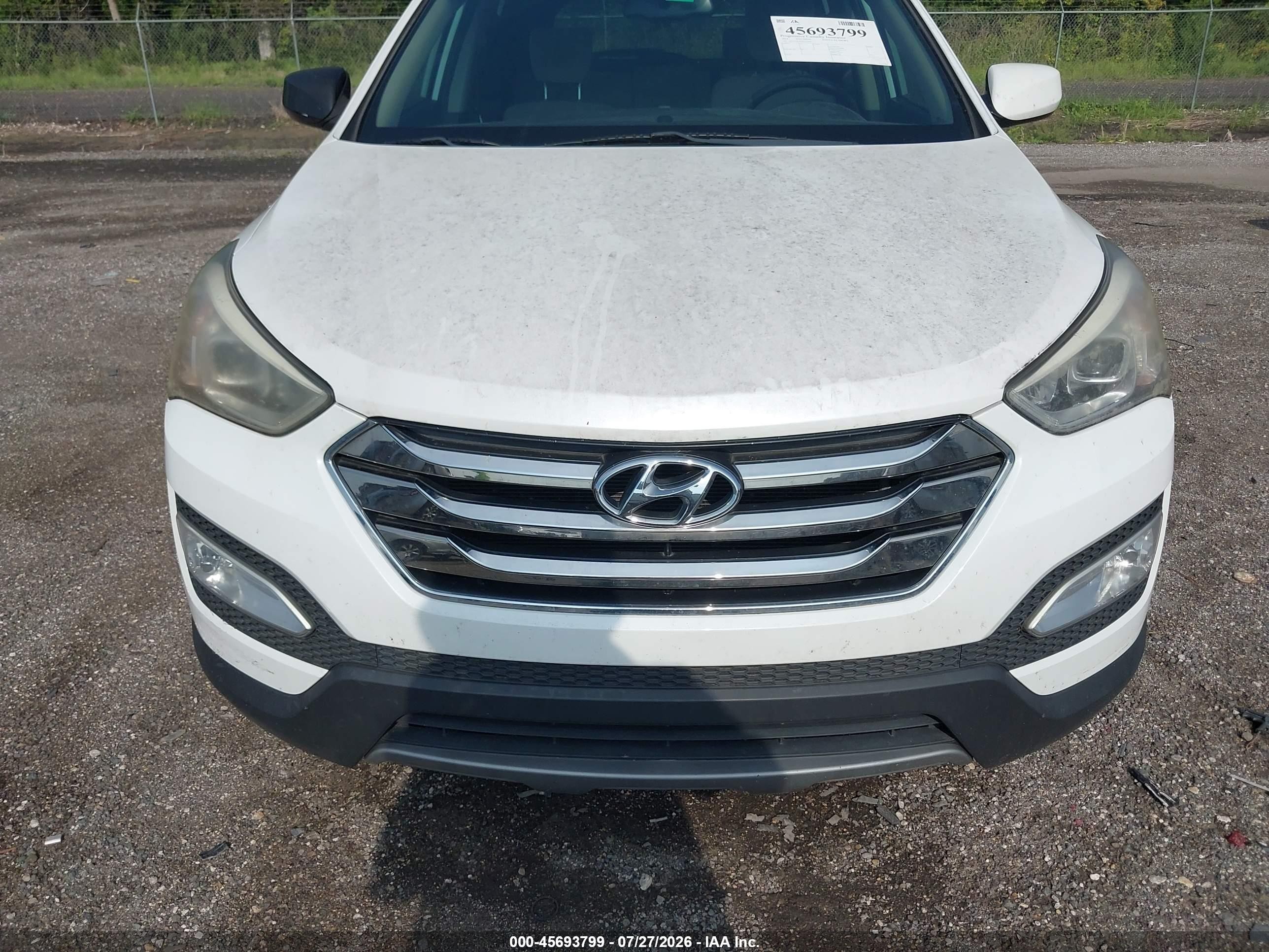 2014 Hyundai Santa Fe Sport 2.4l White vin: 5XYZU3LB2EG174695