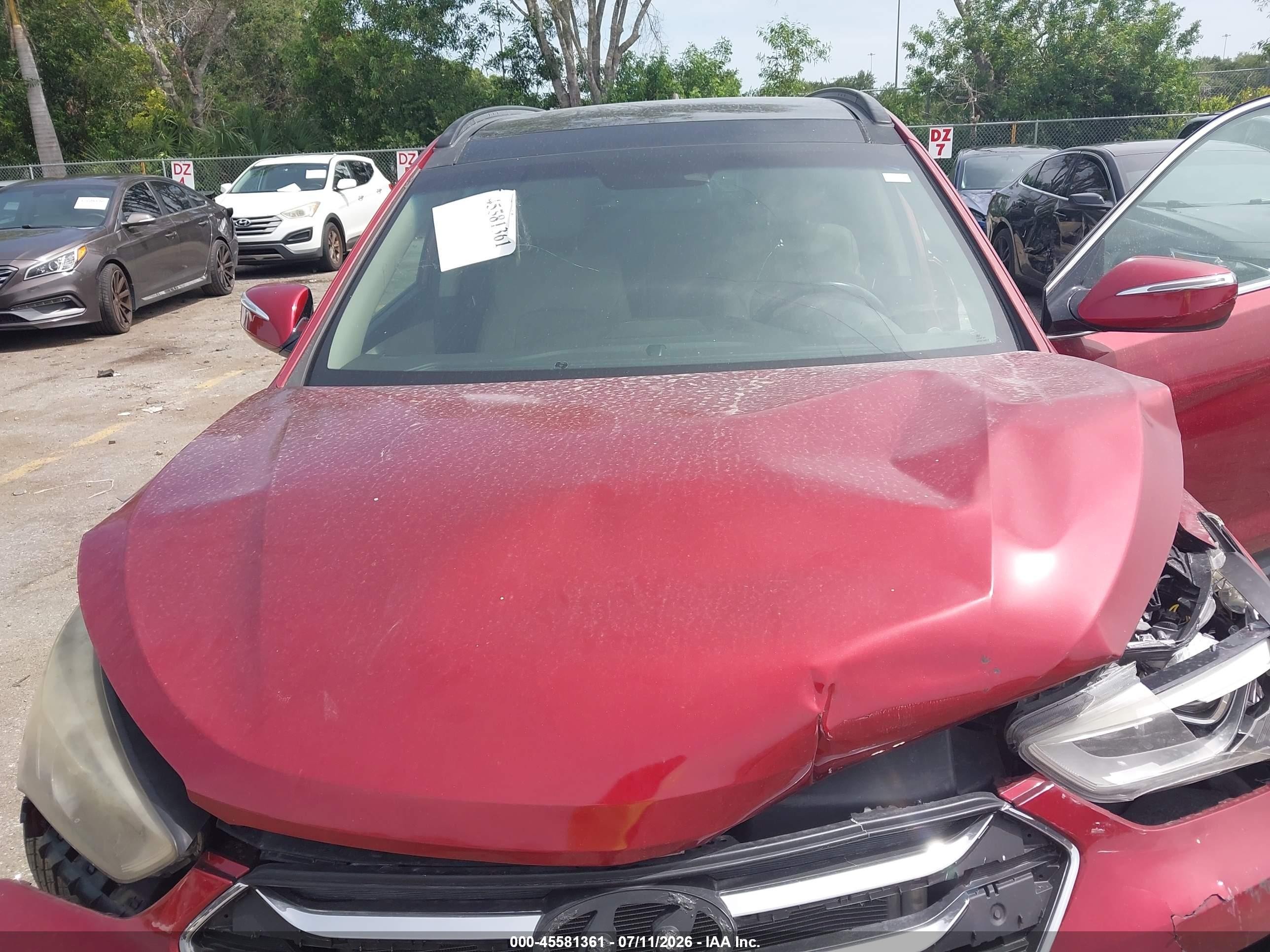 2014 Hyundai Santa Fe Sport 2.4l Red vin: 5XYZU3LB2EG176589
