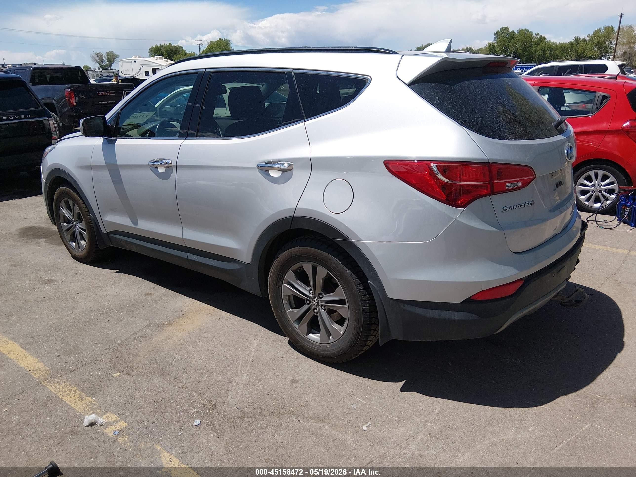 2014 Hyundai Santa Fe Sport 2.4l Silver vin: 5XYZU3LB2EG191917