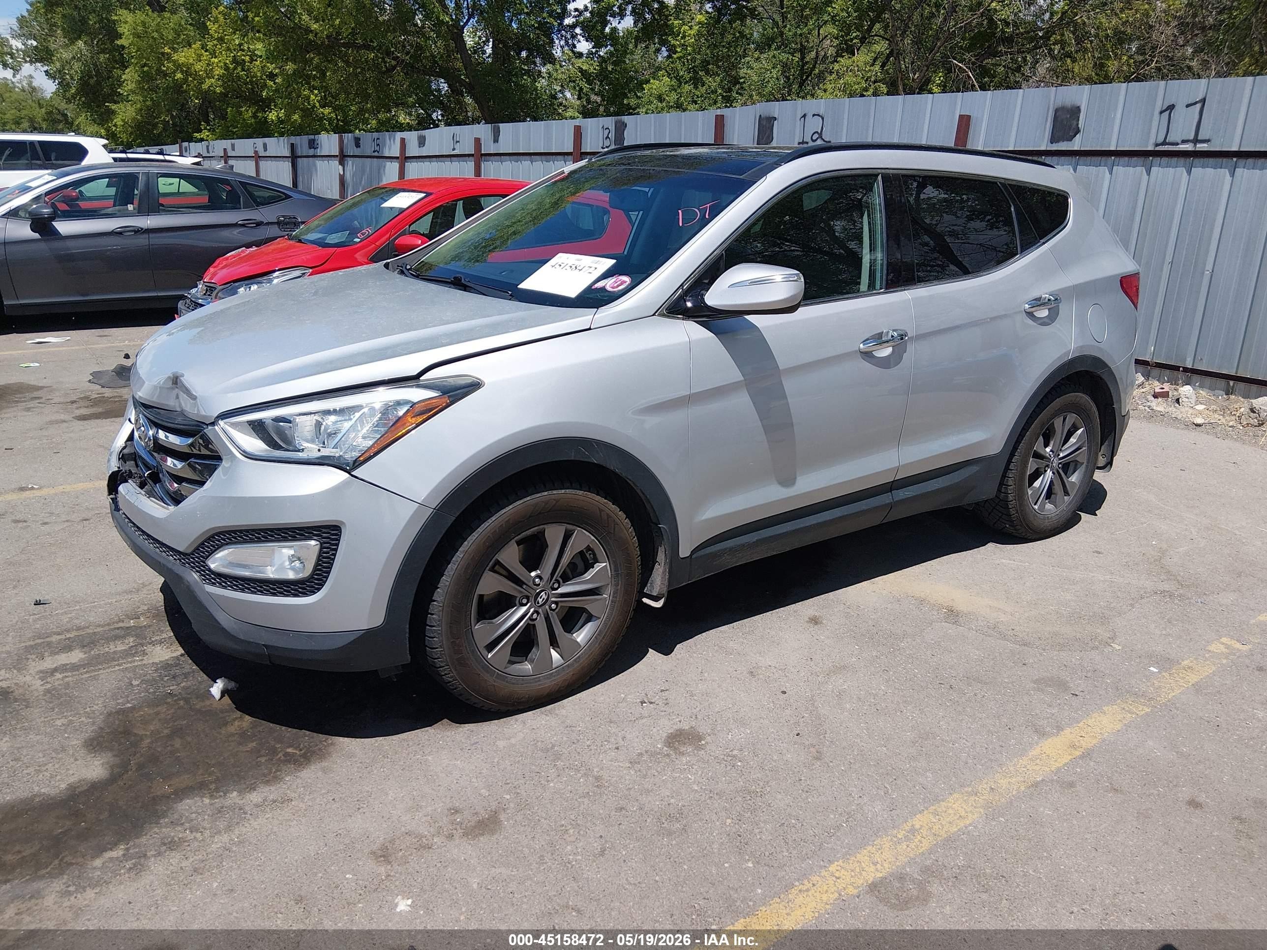 2014 Hyundai Santa Fe Sport 2.4l Silver vin: 5XYZU3LB2EG191917