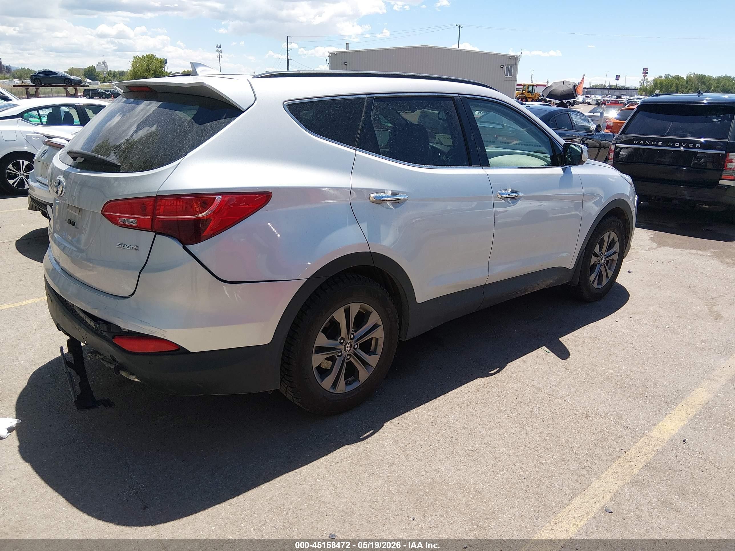 2014 Hyundai Santa Fe Sport 2.4l Silver vin: 5XYZU3LB2EG191917