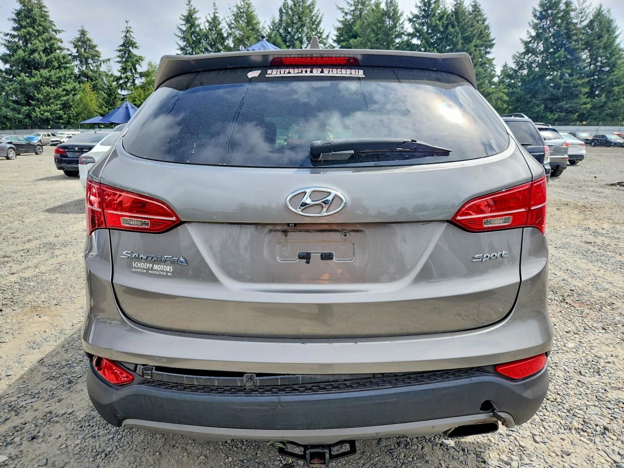 2014 Hyundai Santa Fe Sport 2.4l Gray vin: 5XYZU3LB2EG217352