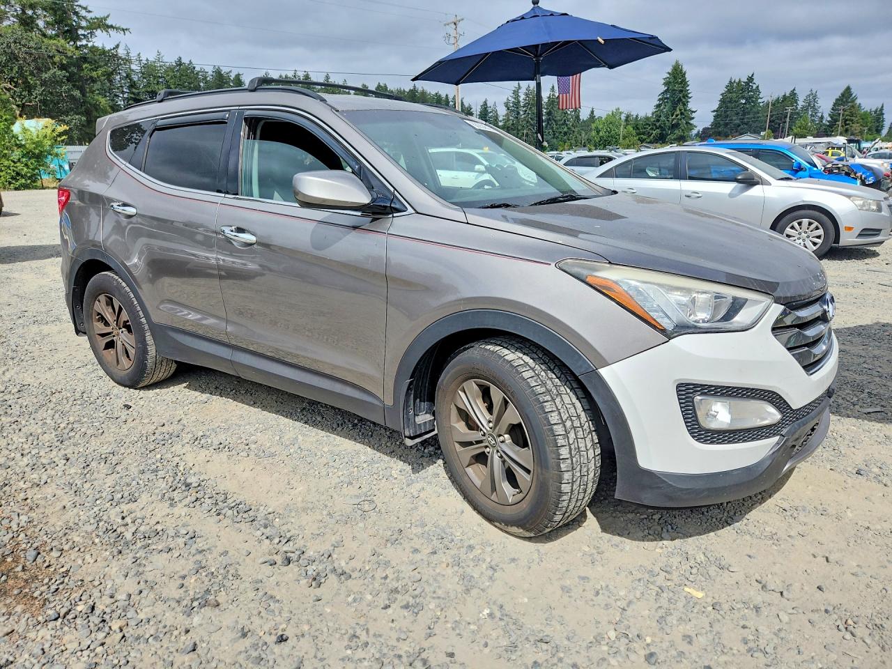 2014 Hyundai Santa Fe Sport 2.4l Gray vin: 5XYZU3LB2EG217352