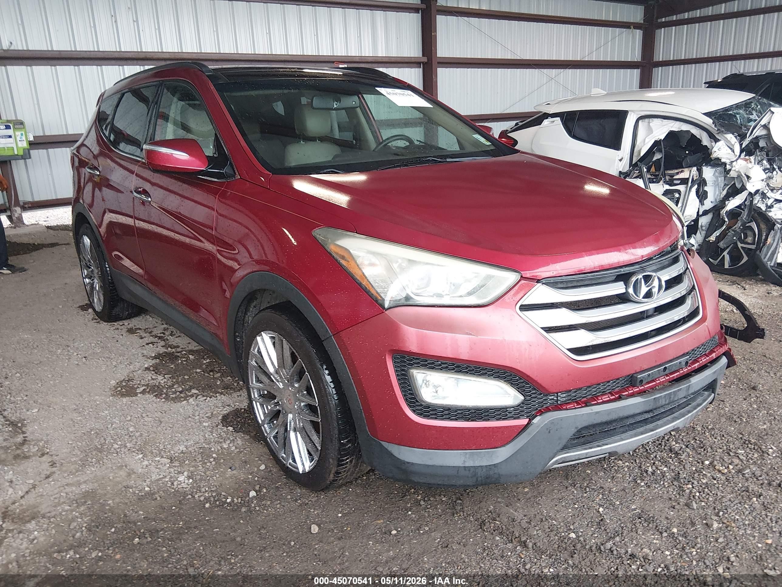 2015 Hyundai Santa Fe Sport 2.4l Red vin: 5XYZU3LB2FG259859