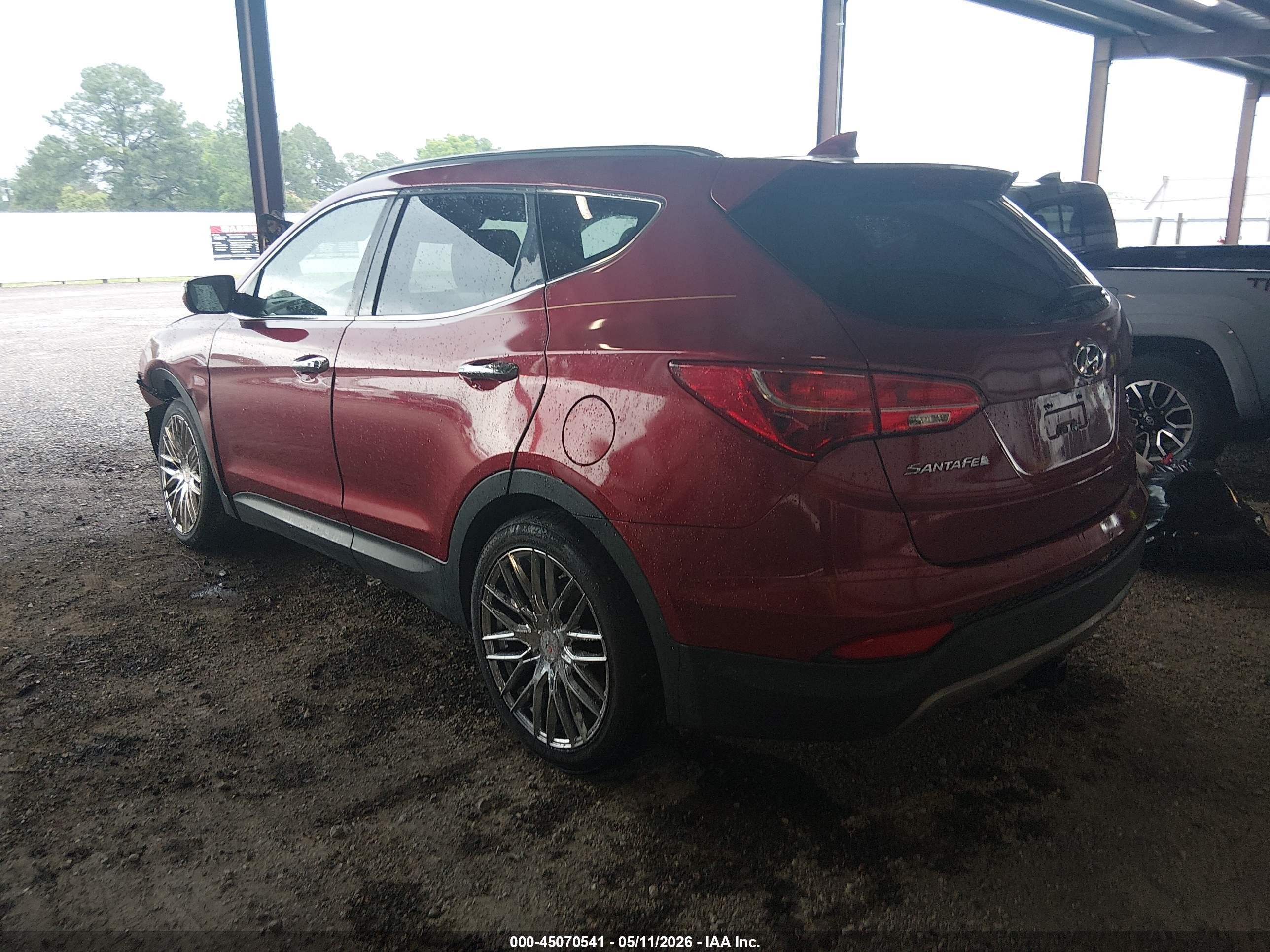 2015 Hyundai Santa Fe Sport 2.4l Red vin: 5XYZU3LB2FG259859