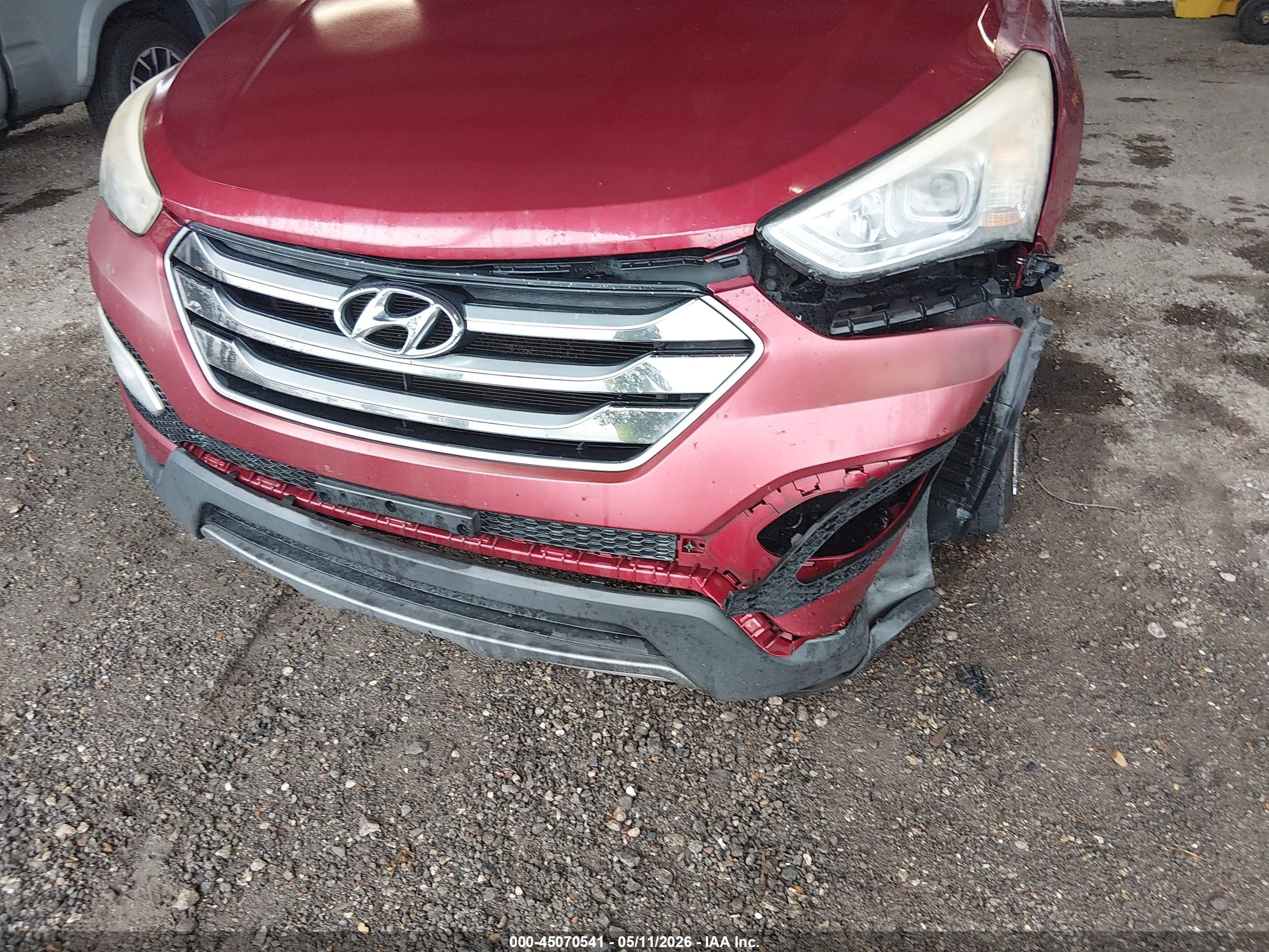 2015 Hyundai Santa Fe Sport 2.4l Red vin: 5XYZU3LB2FG259859