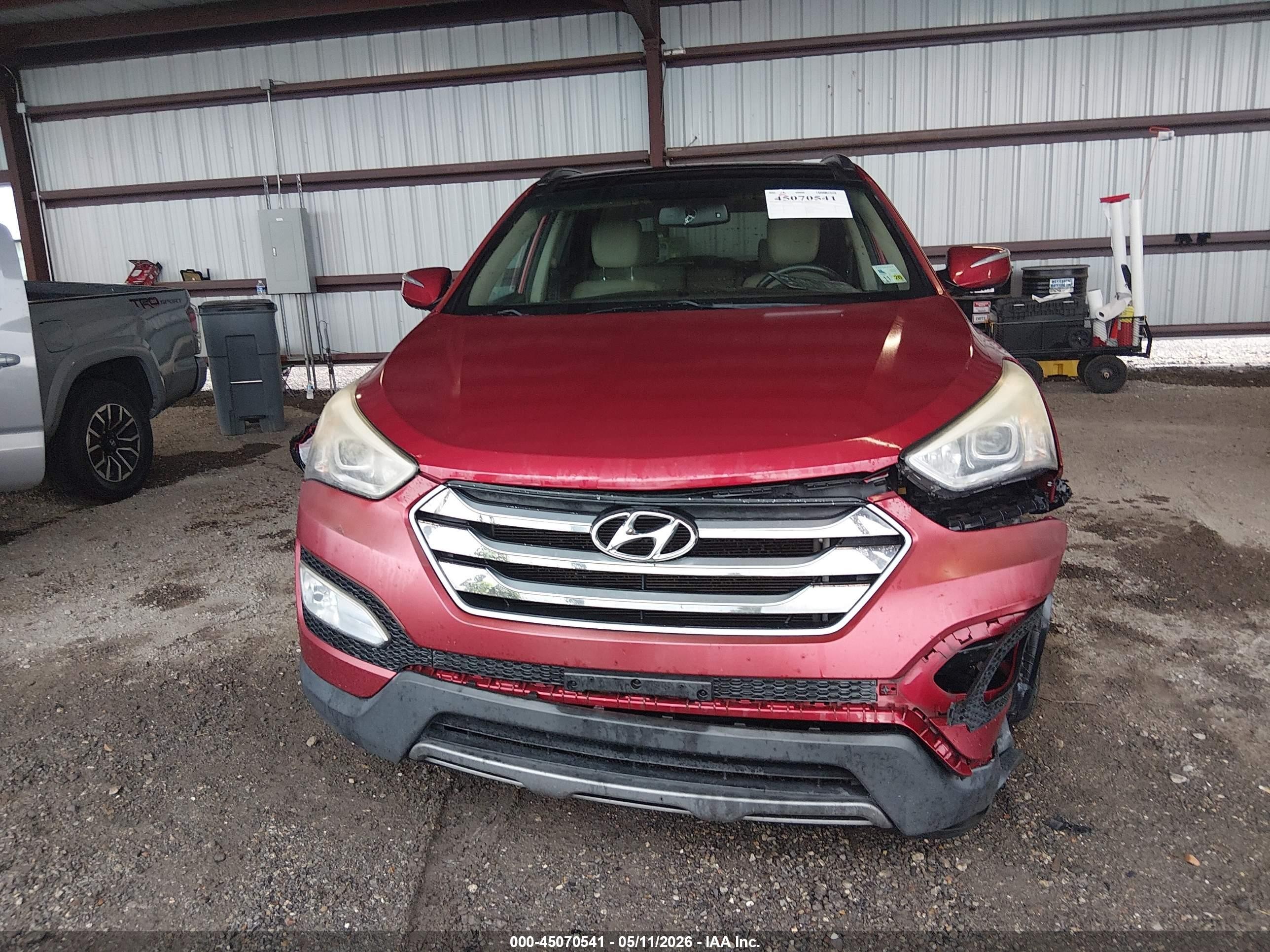 2015 Hyundai Santa Fe Sport 2.4l Red vin: 5XYZU3LB2FG259859